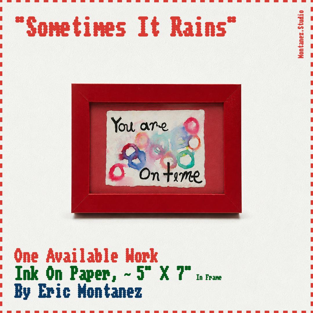 'Sometimes It Rains' Framed Sketch