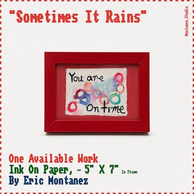 'Sometimes It Rains' Framed Sketch