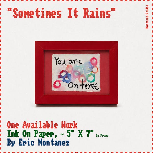 'Sometimes It Rains' Framed Sketch