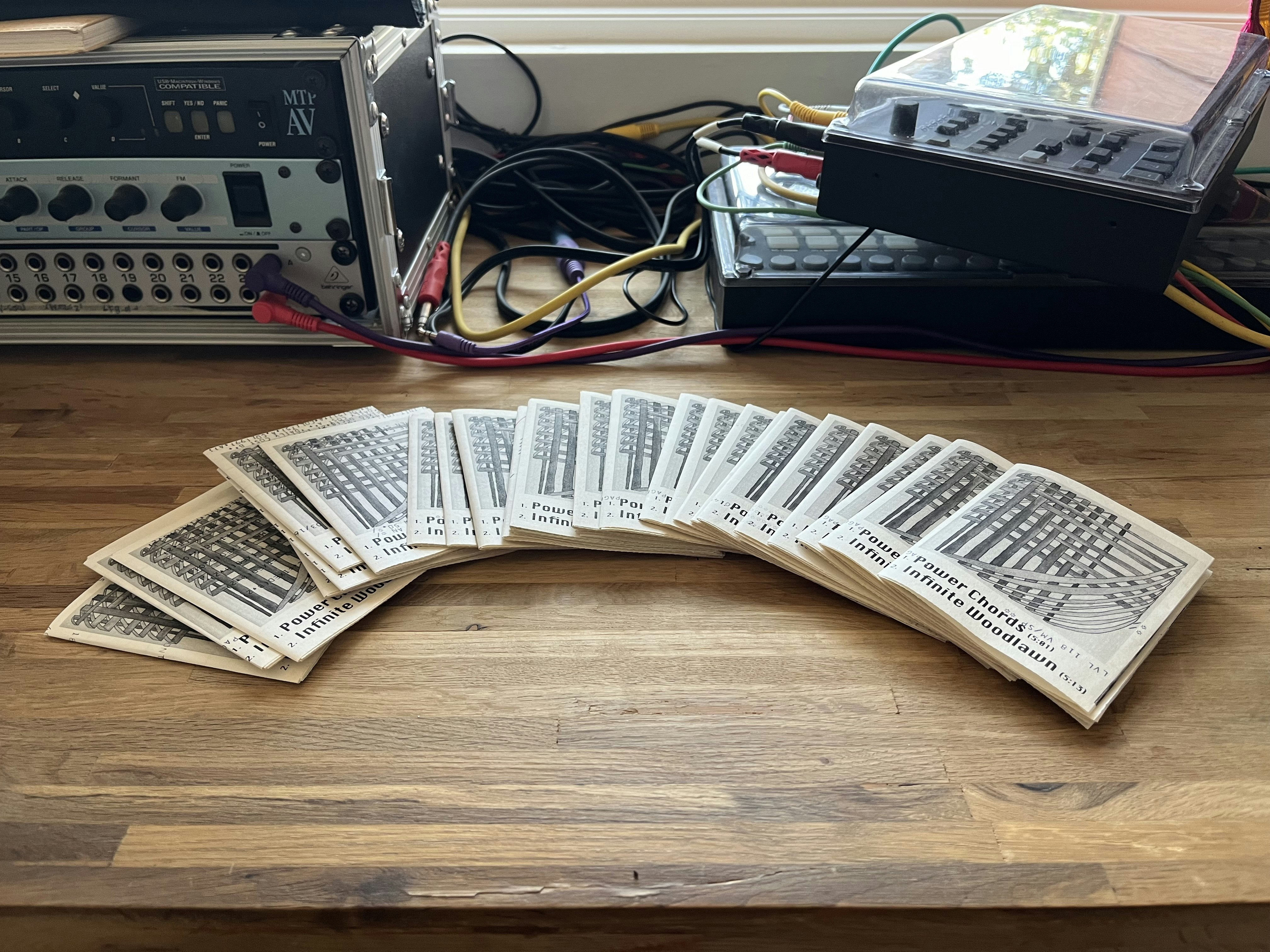 The 36 zines. Printed on 40-year old paper. Signed and numbered.