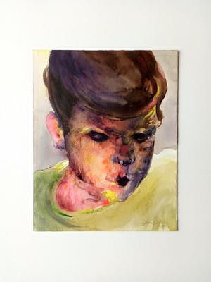 Figure with dark eyes, 2023