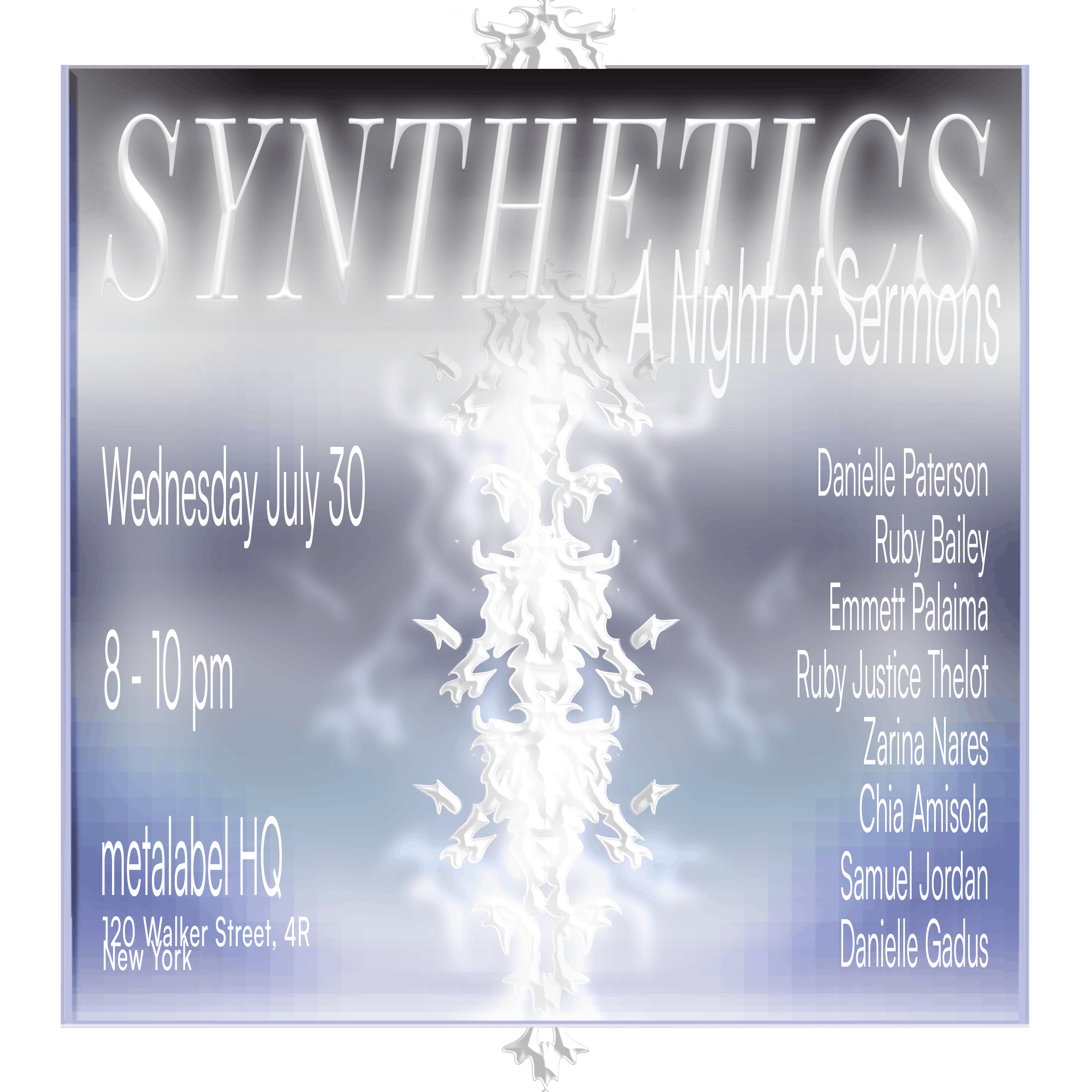 SYNTHETICS: A Night of Sermons