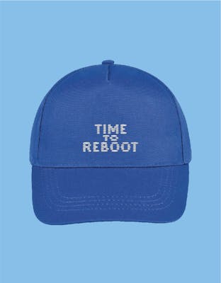 Time to Reboot Blue Baseball Cap