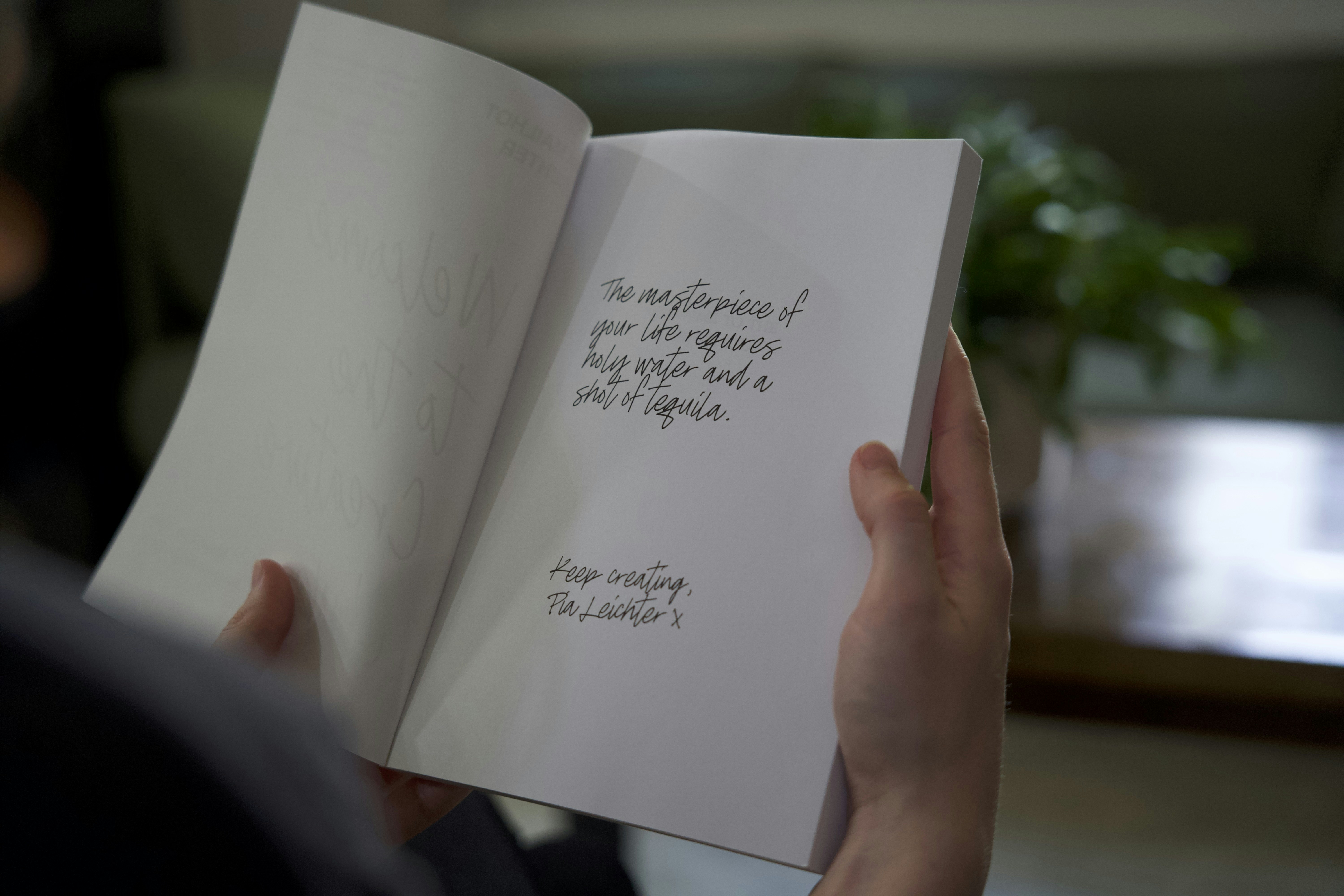 Limited edition fortune cookie message and signature inside each book.