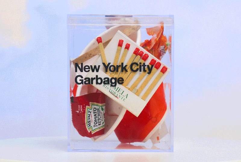 Majestically rotating New York City Garbage