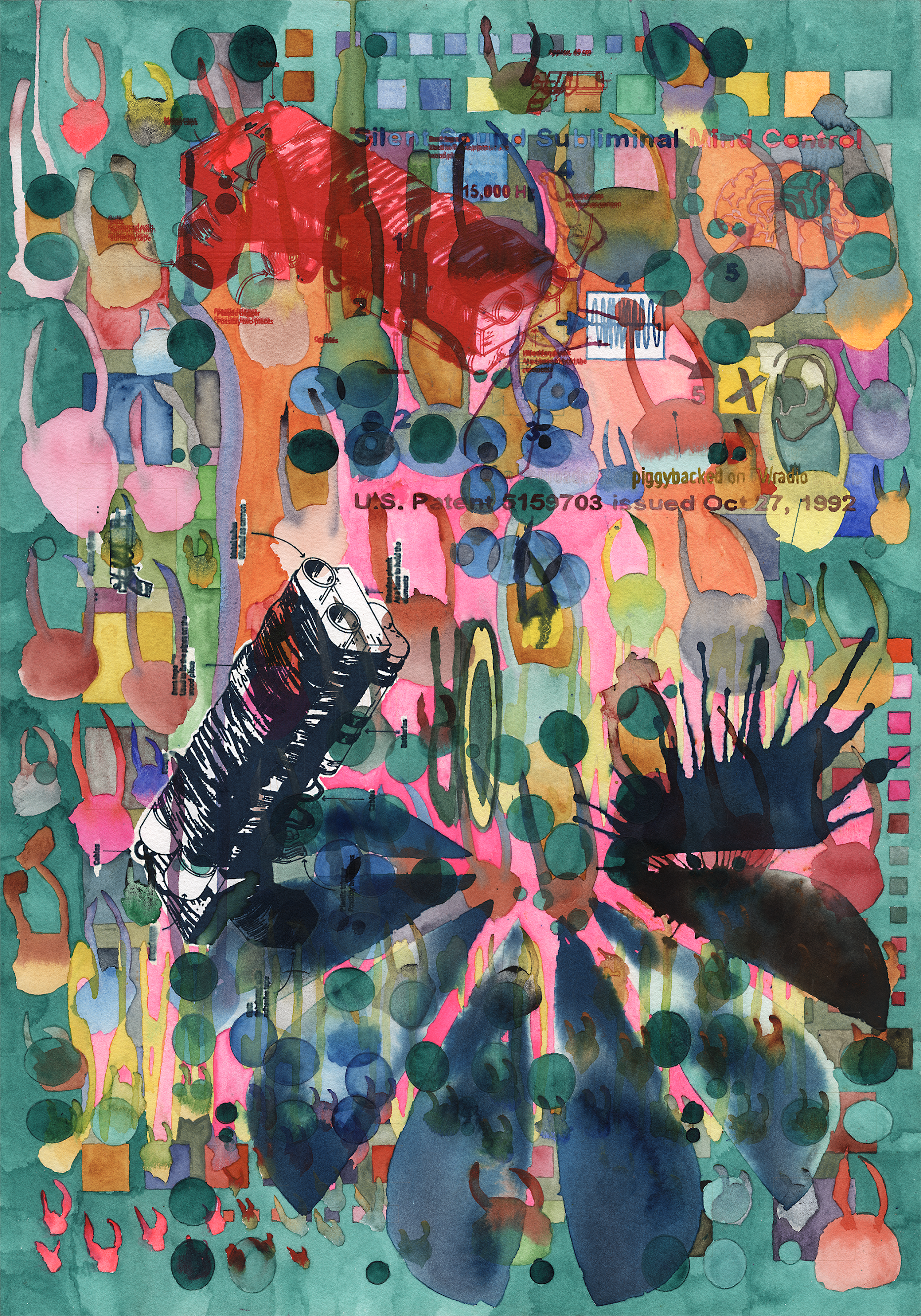 The Long Awaited Tetsuya-Wes Anderson Collab, colorized (2022), 14 x 20', watercolor, ink, pen plotted on paper