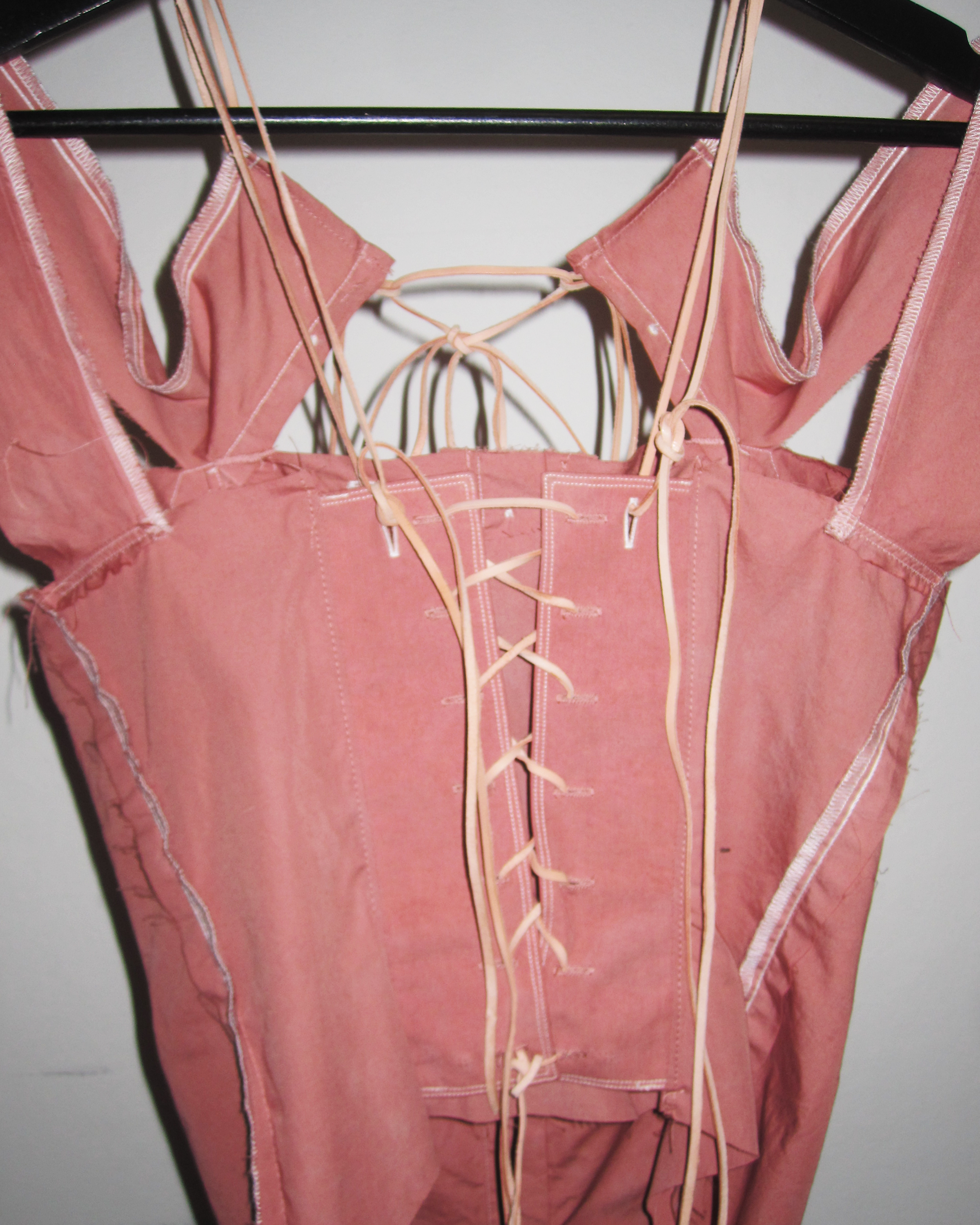 Aphrodite Corset Top - Main: 100% Cotton, Details: 100% Leather