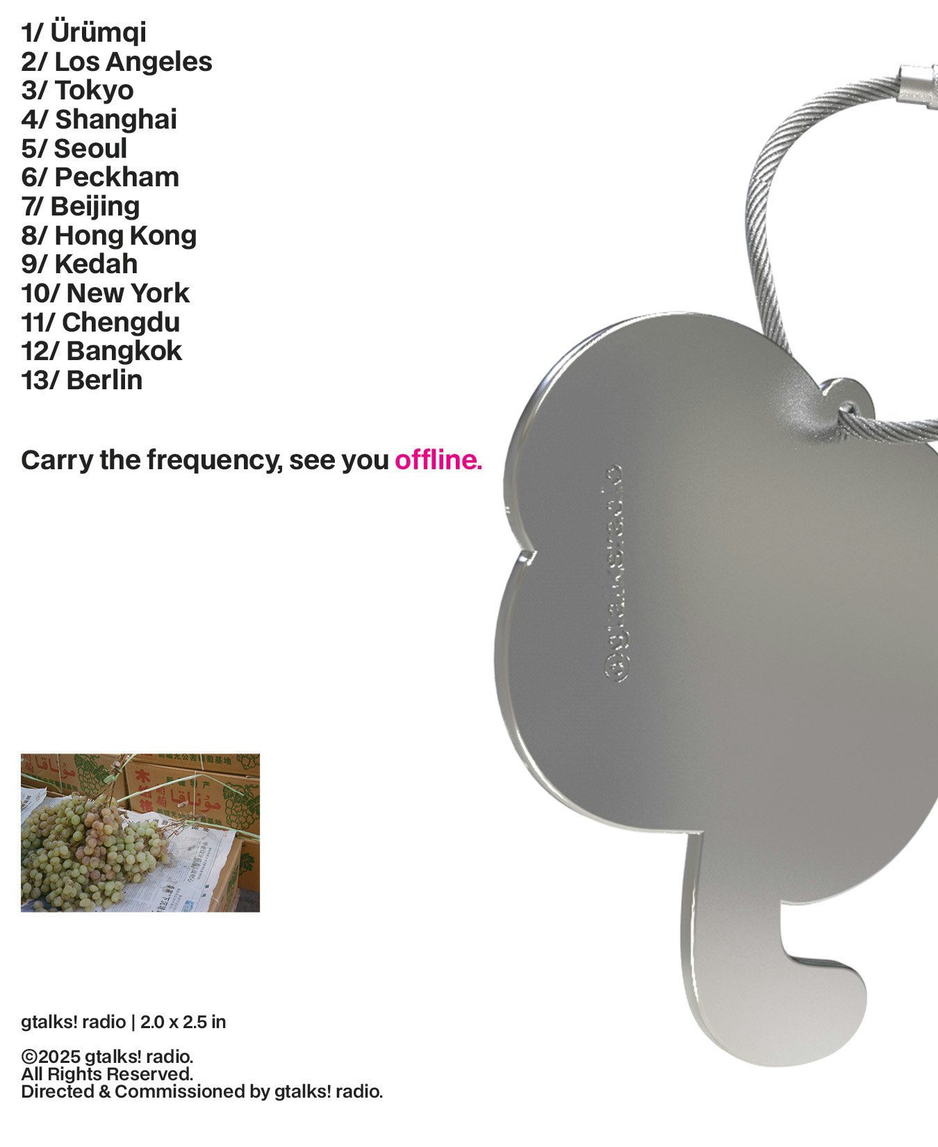 Carry the frequency, see you offline