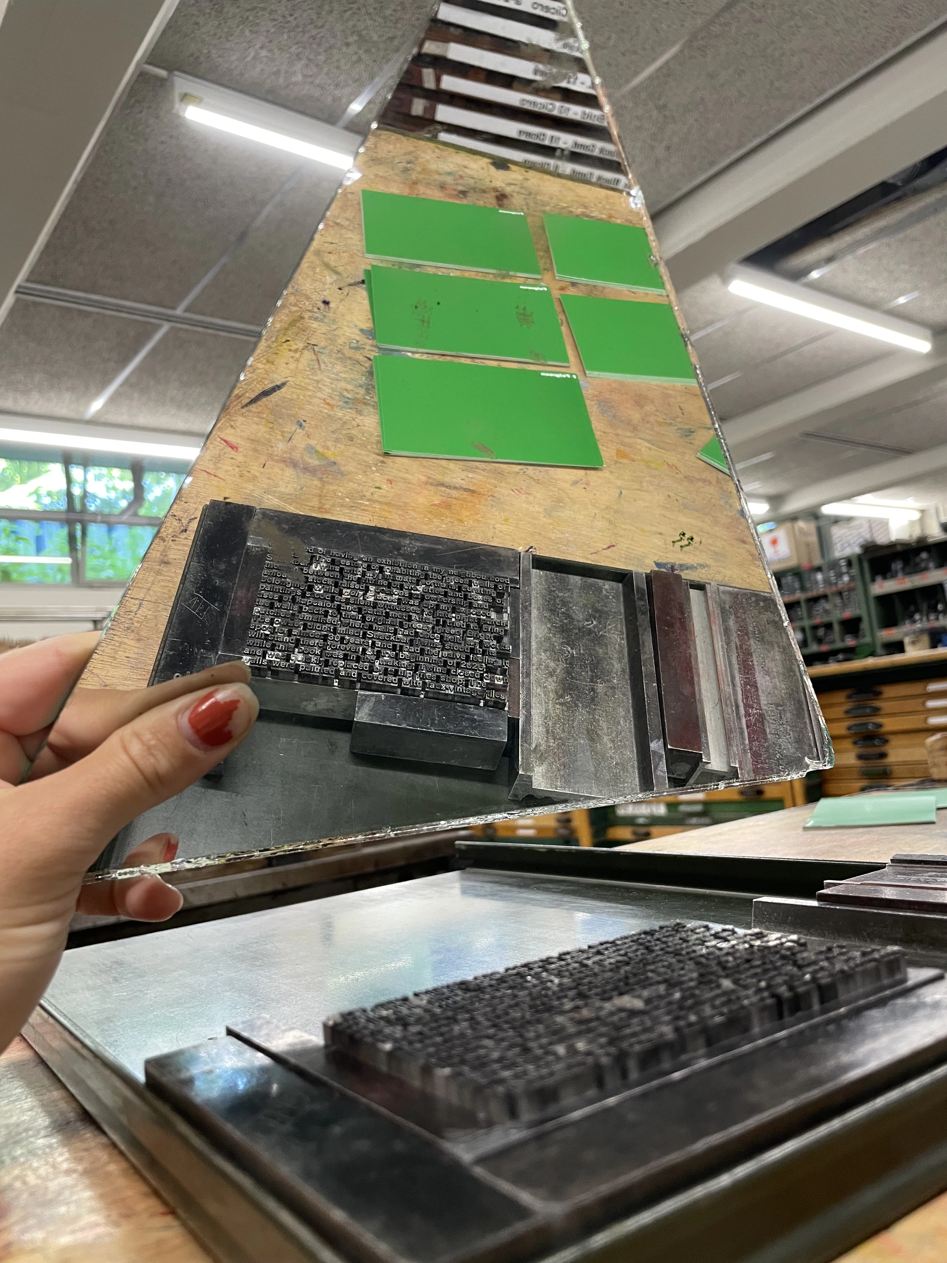 Letterpress placement of the introduction