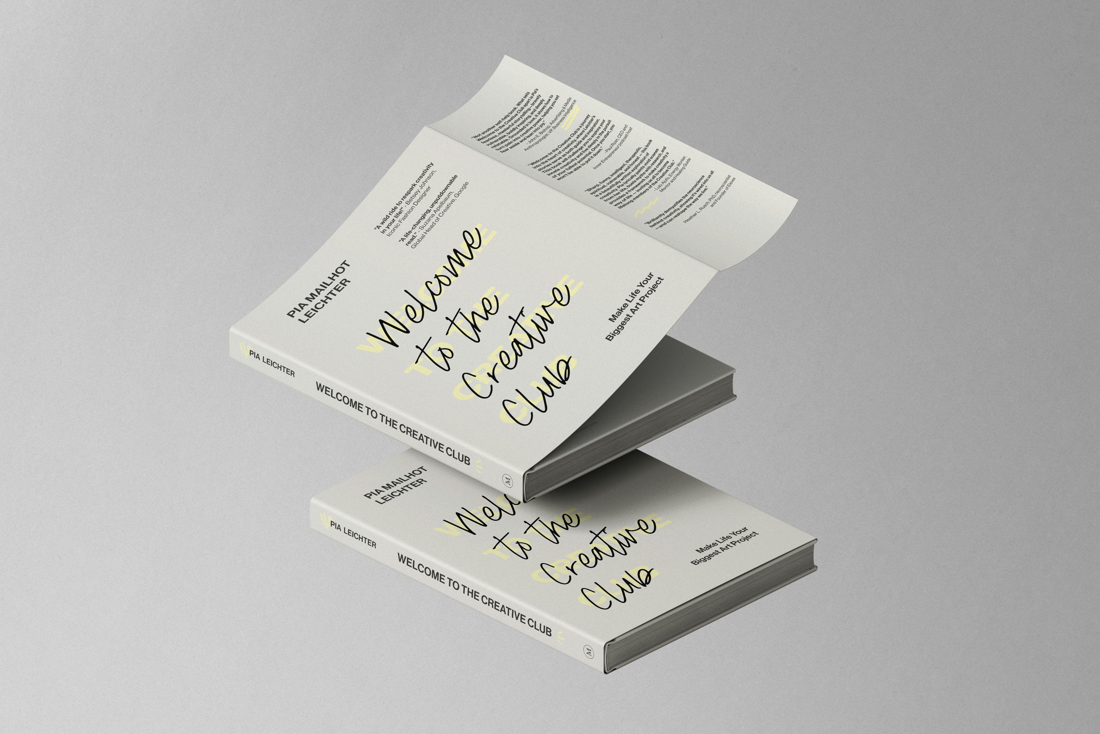 Two floating books