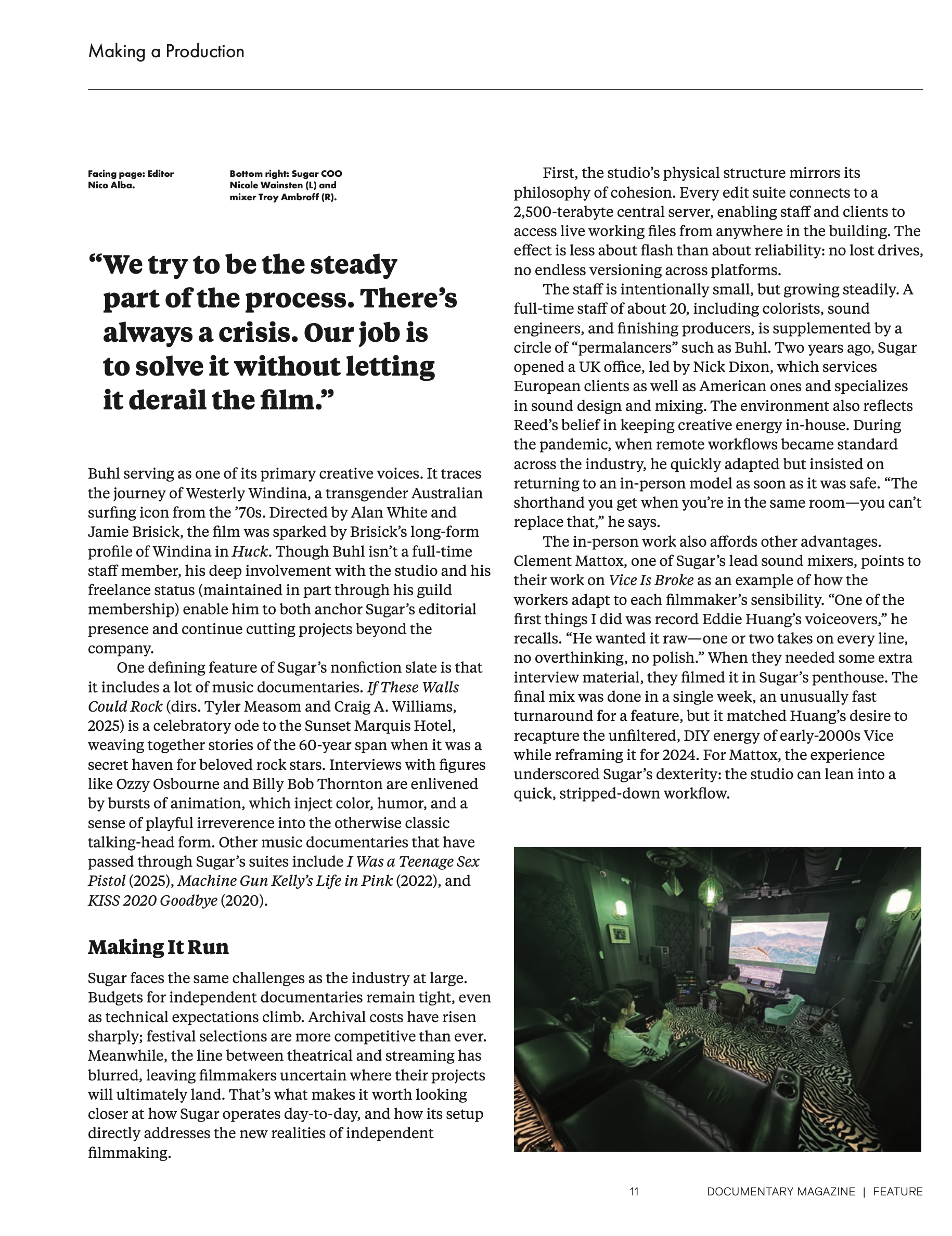 Excerpt from Lucia Ahrensdorf's profile on Sugar Studio