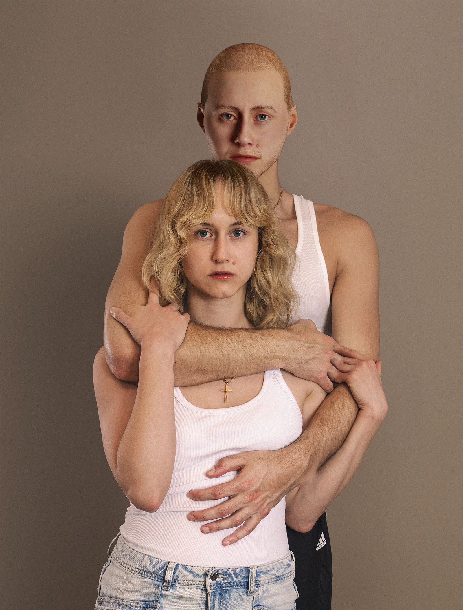 Aurora and Abel, her synthetic AI boyfriend in Gen/esis (2024).