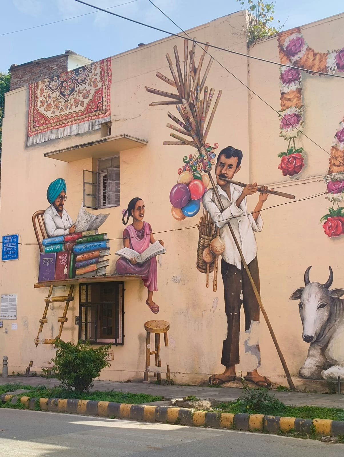 Location: Lodhi Art District, New Delhi, India. This street is a perfect example of art culture.