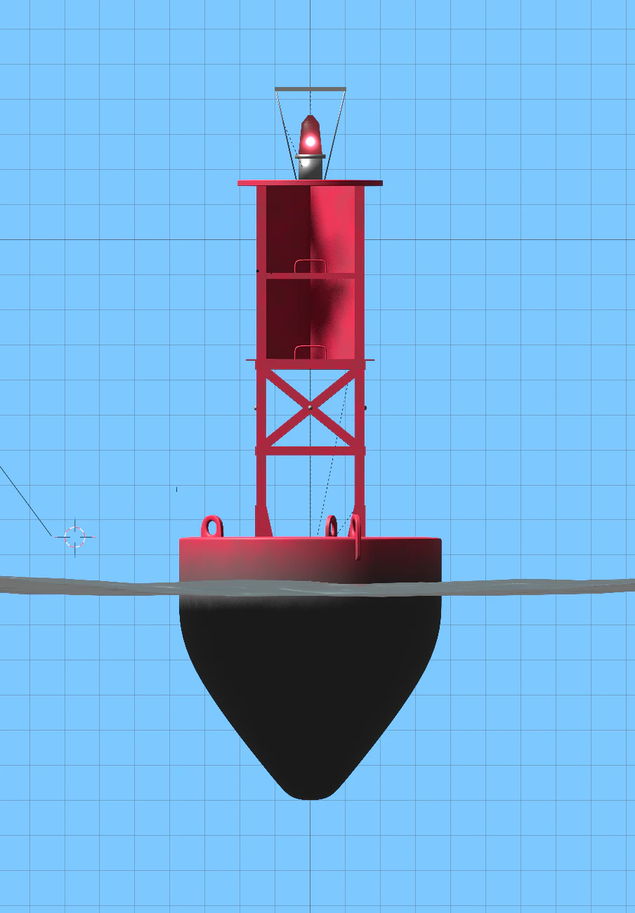 Ocean buoy, side view