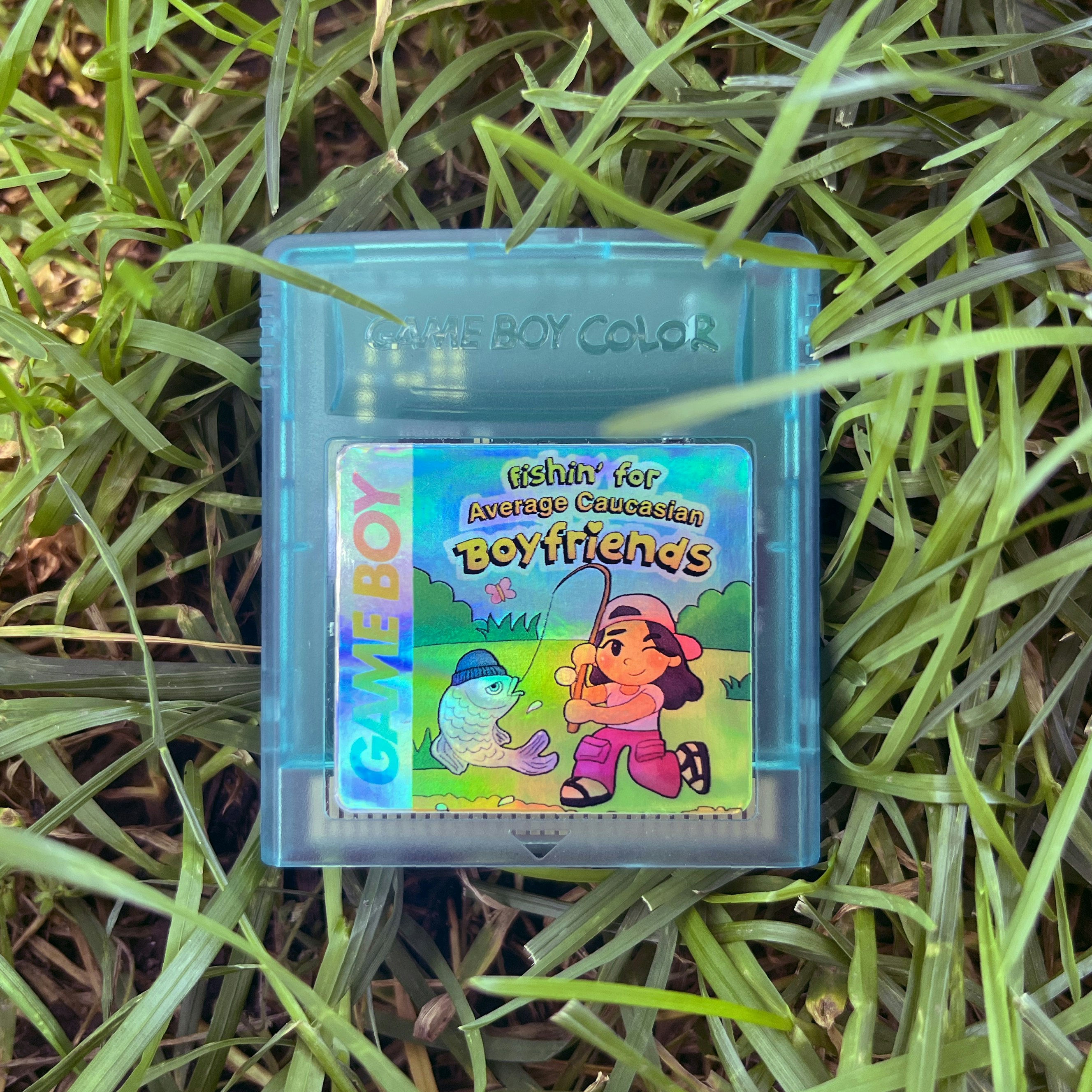 Game Boy Color cartridge (yes, it really works!) with holographic label