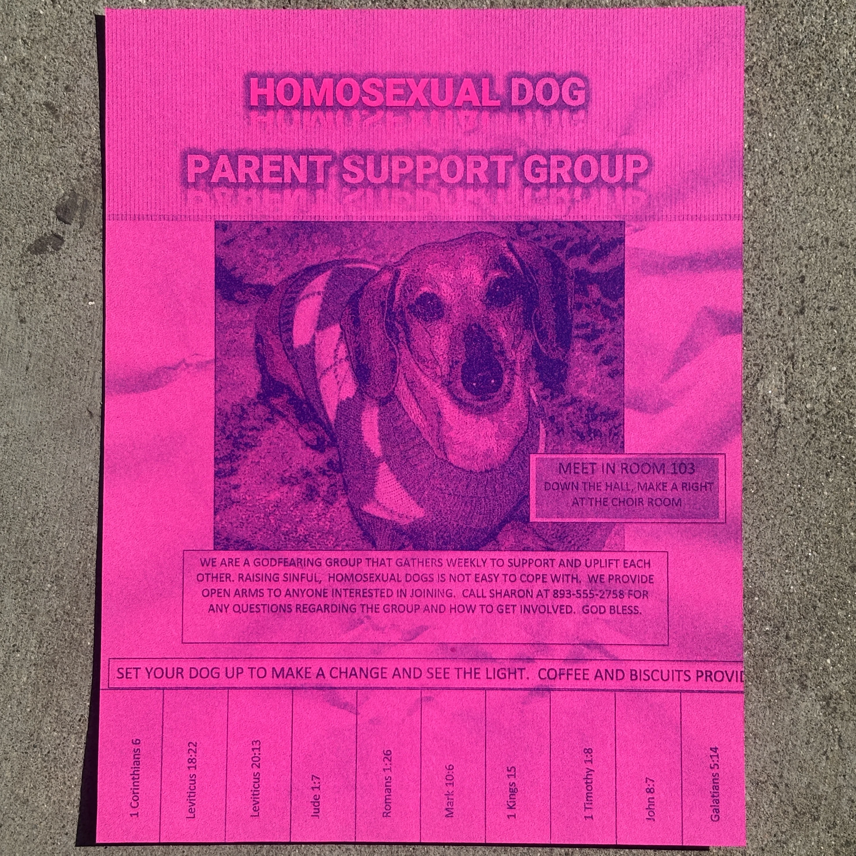 on hot pink