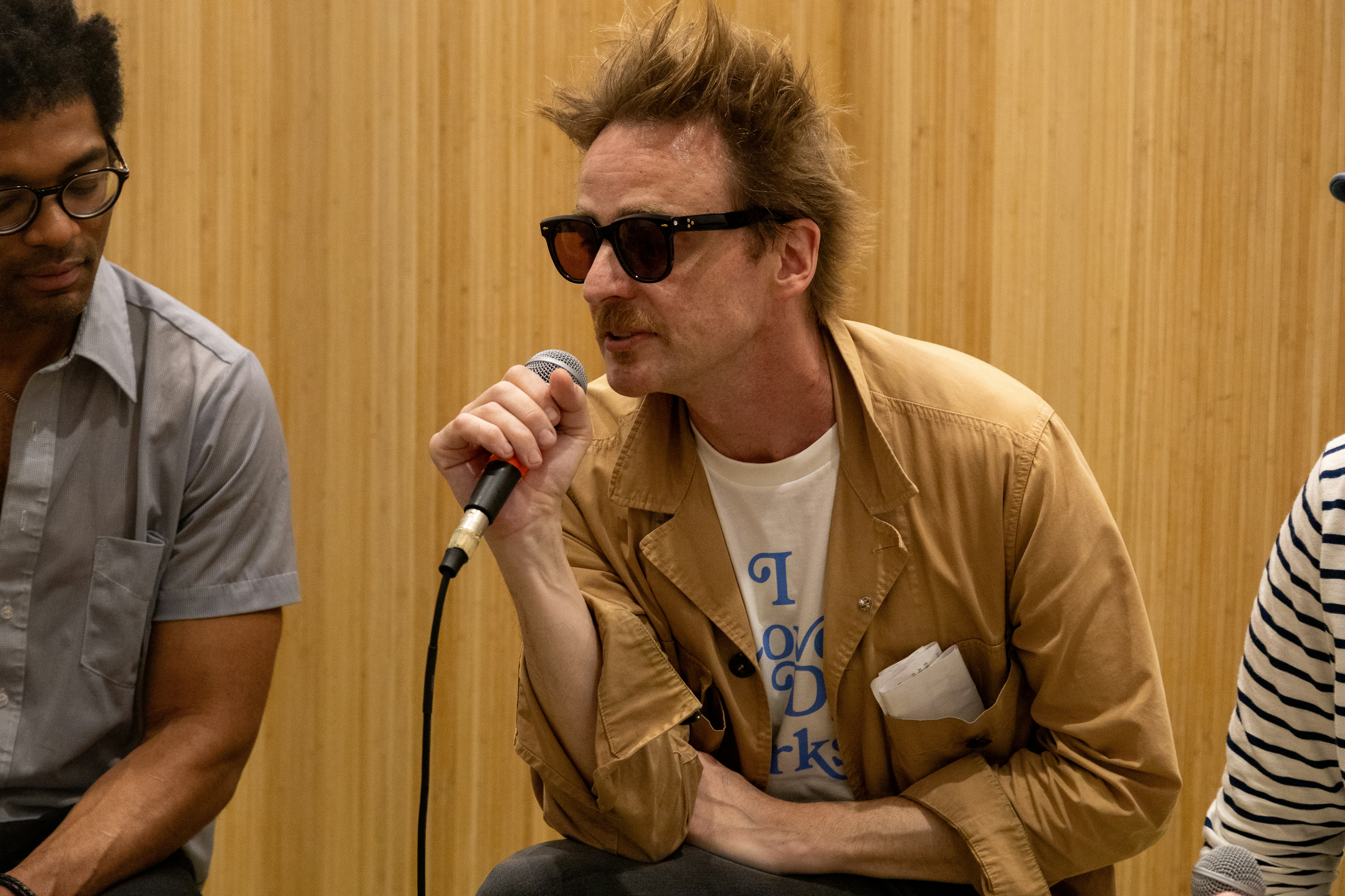 Xander Duell (aka Pegg) in an I Love Van Dyke Parks Tee