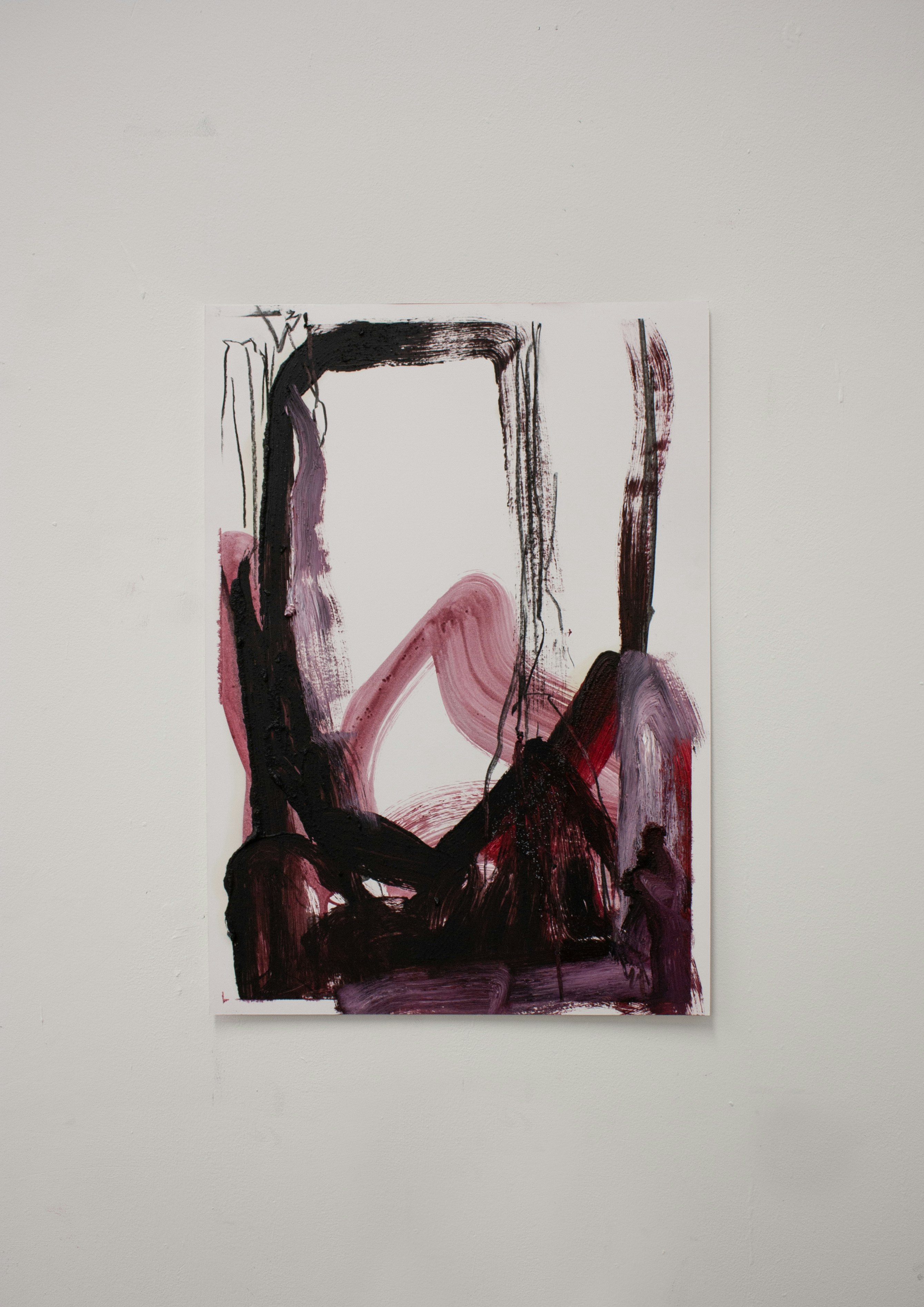 Image 1. Oil, salt and charcoal on 270gsm card.