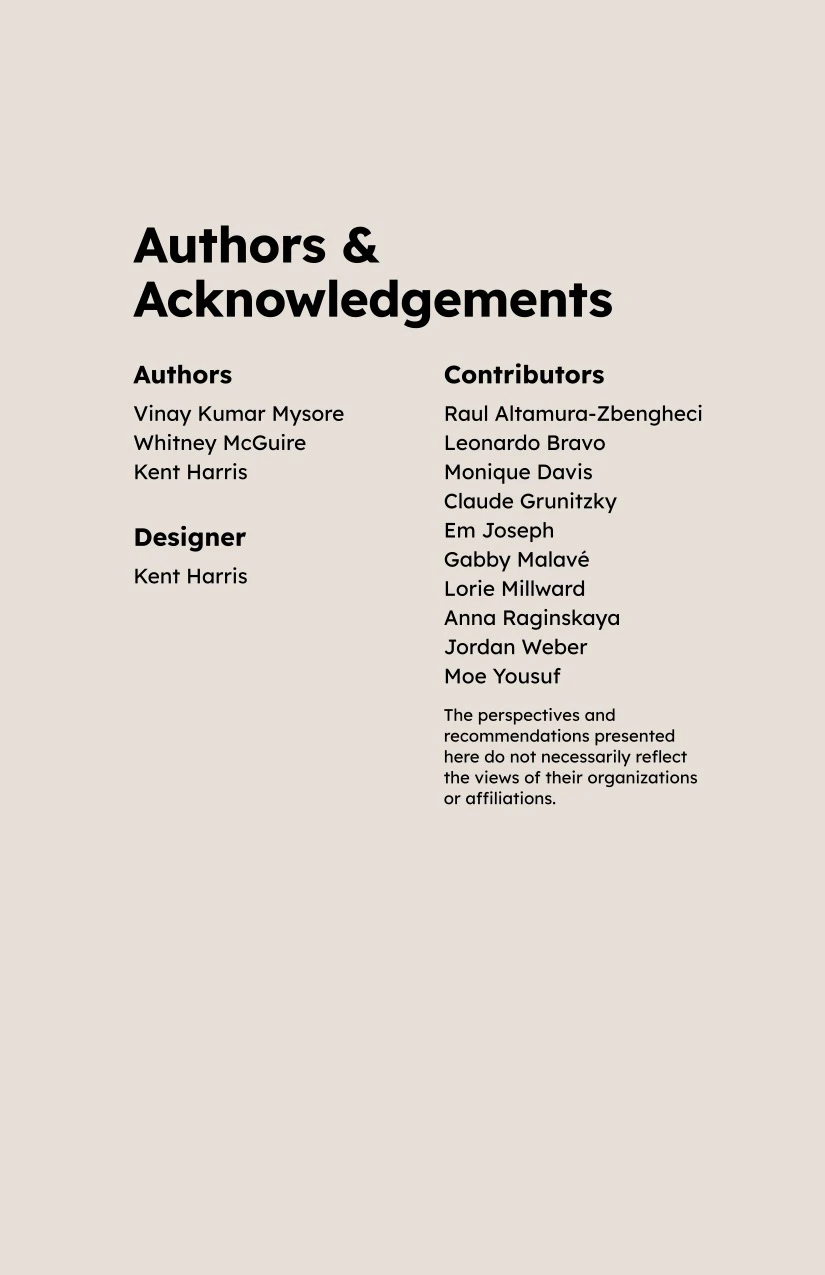 Authors & Acknowledgements