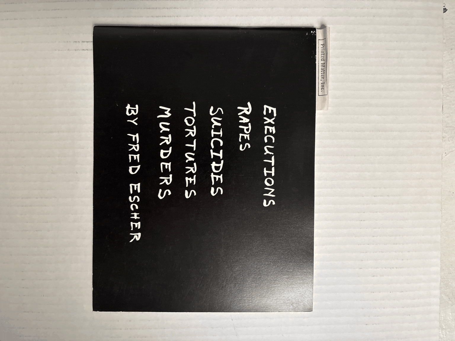 The Artists' Books of Fred Escher