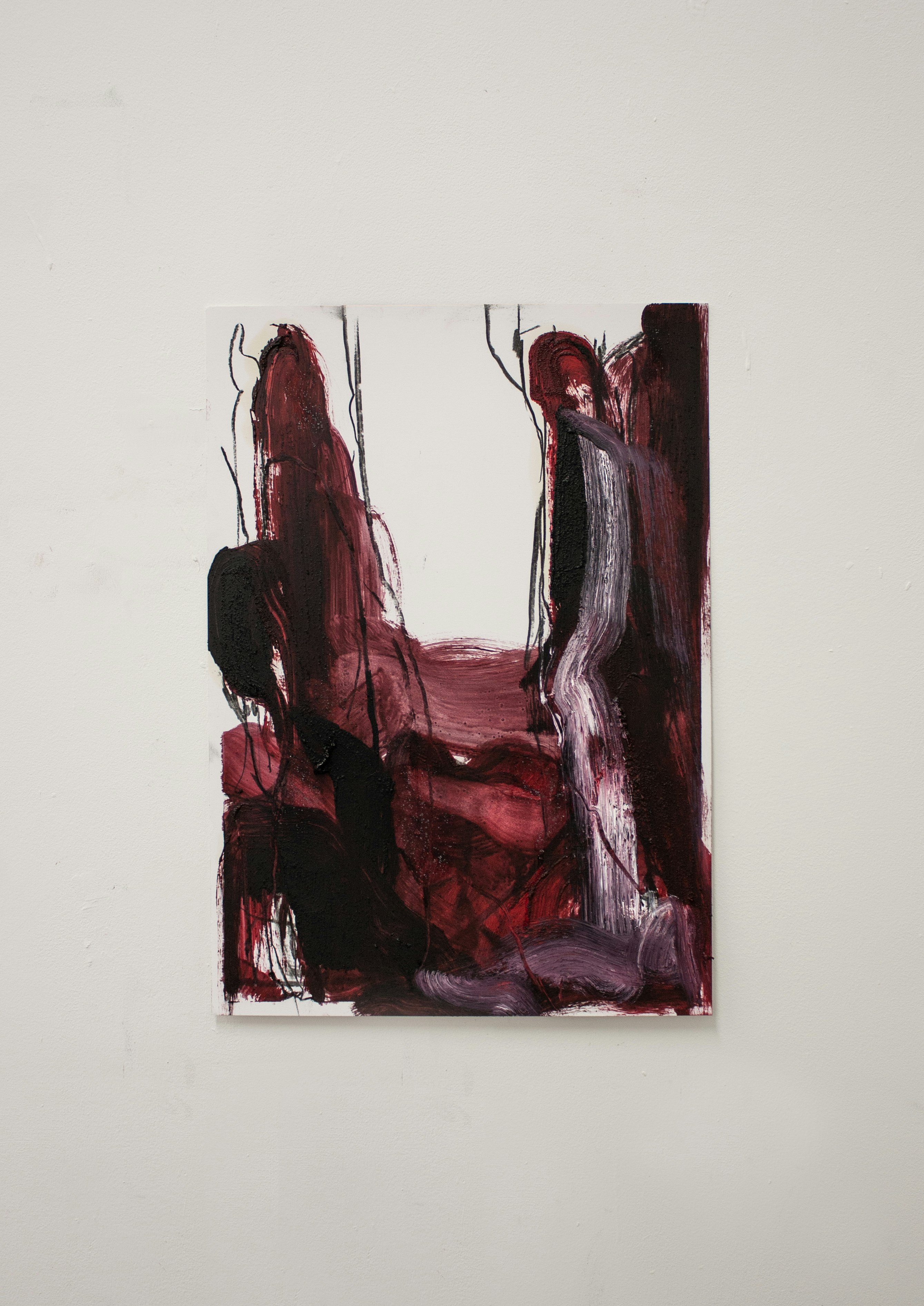 Image 3. Oil, salt and charcoal on 270gsm card.