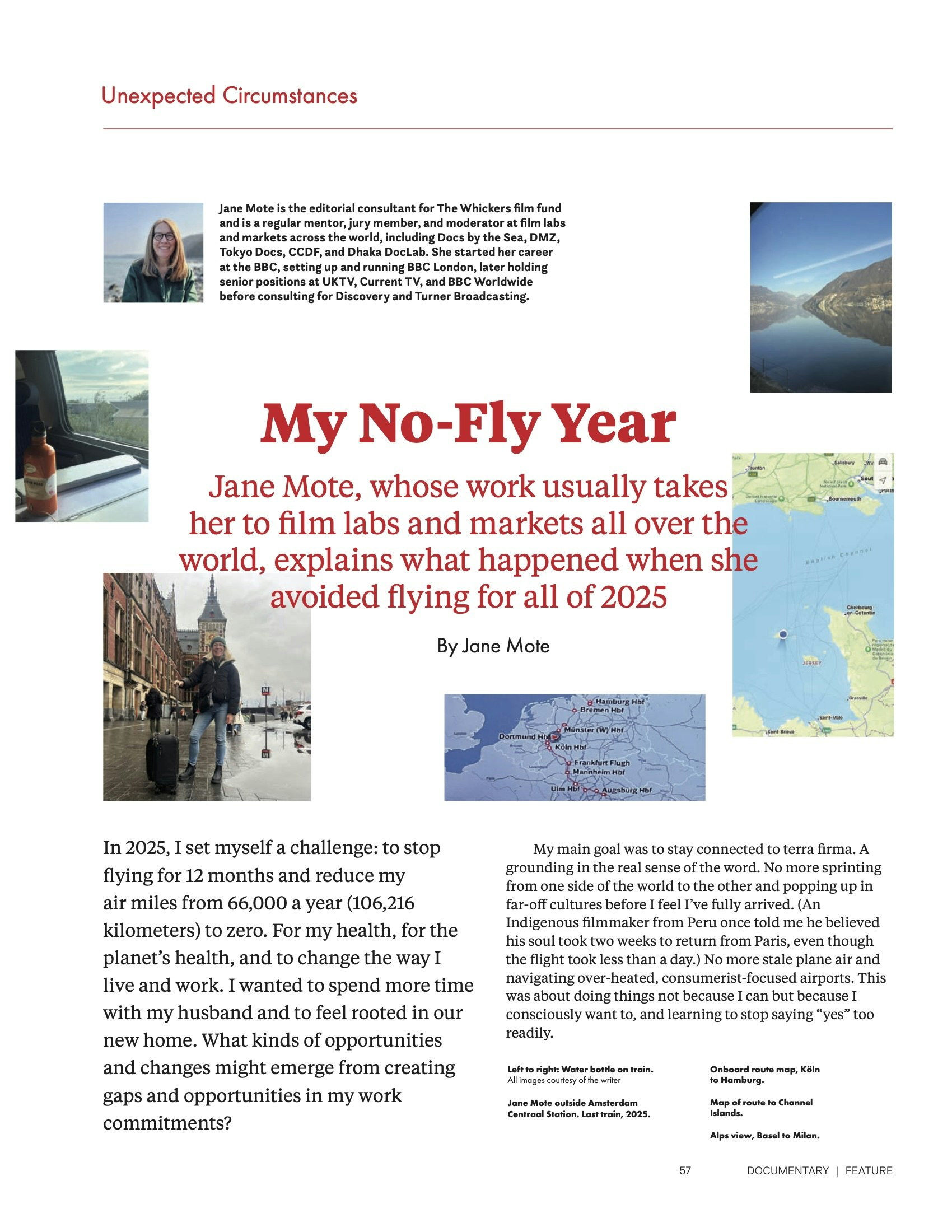 Excerpt from Jane Mote‘s diary of her no-fly year