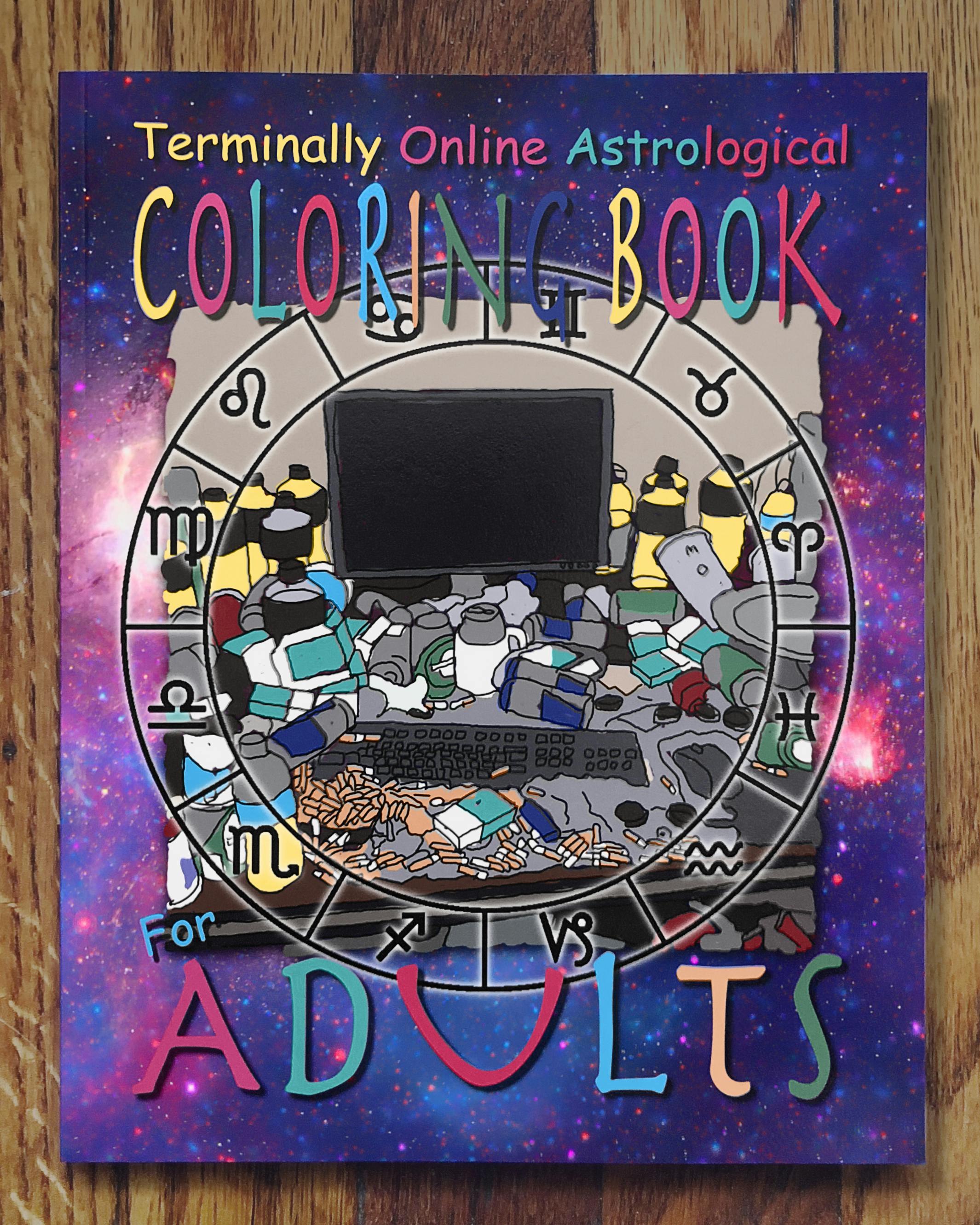 Terminally Online Astrological Coloring Book For Adults