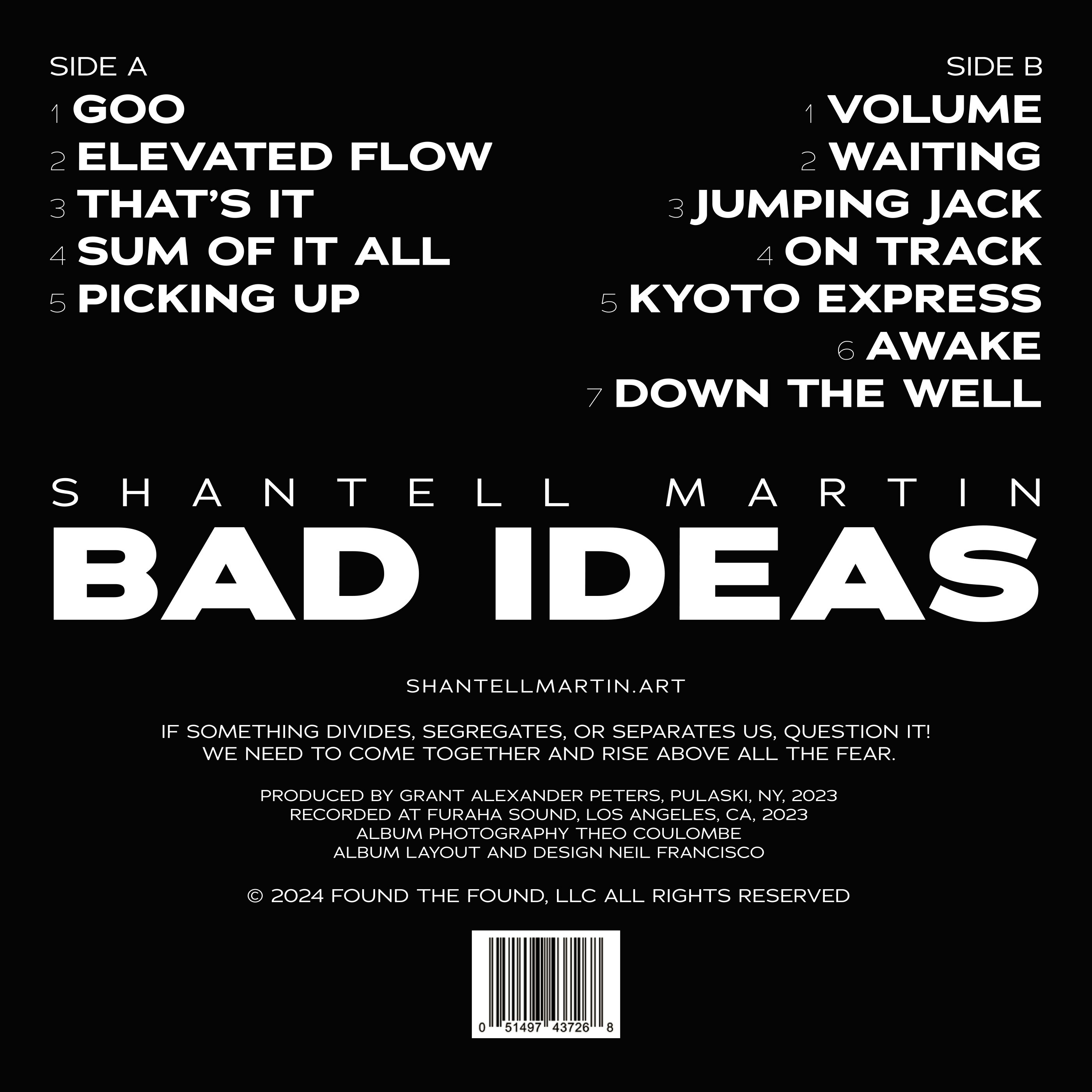 Bad Ideas back cover.