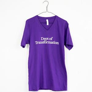 Purple V-Cut DOT Shirt