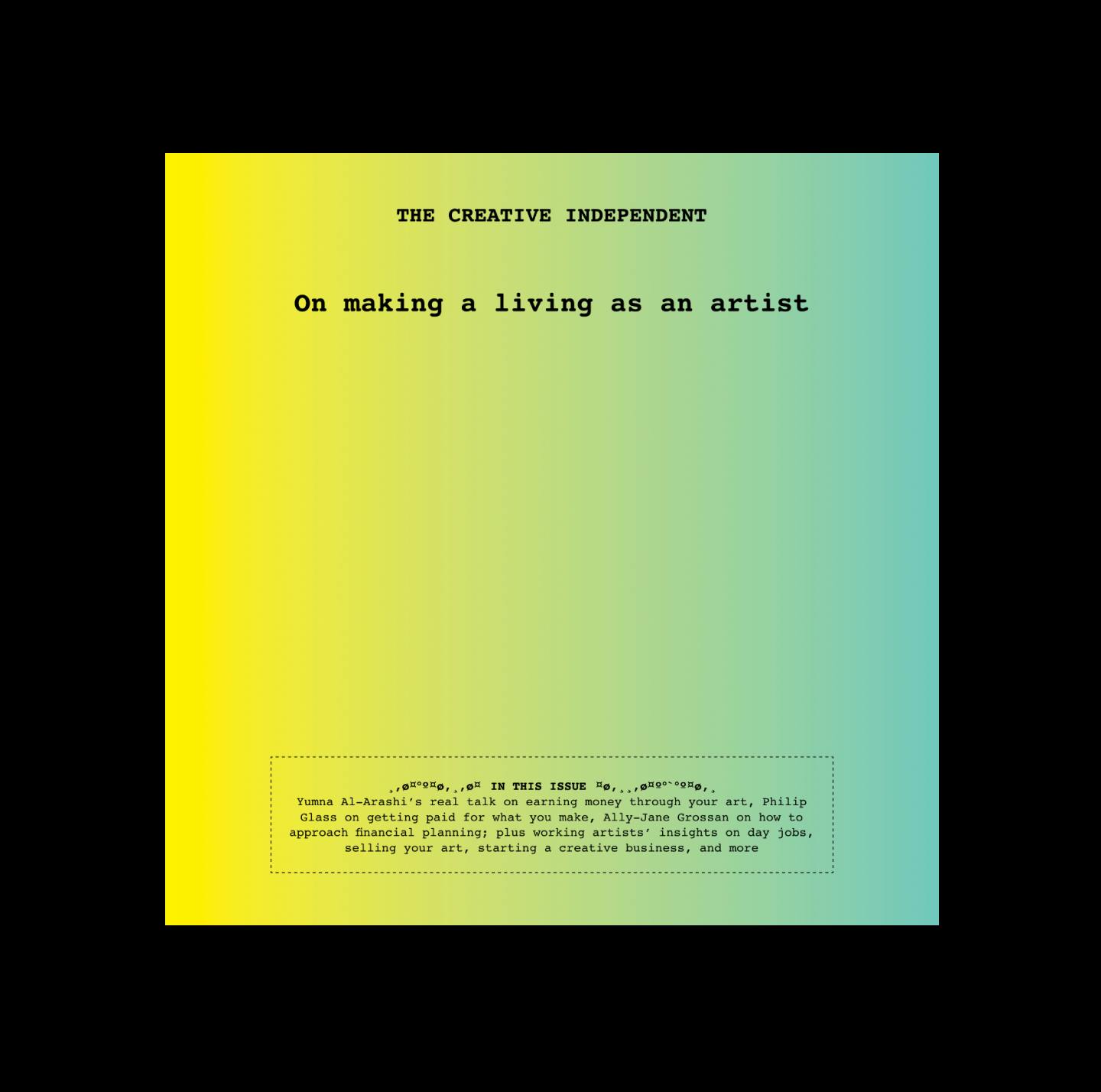 On Making a Living as an Artist (Digital Edition)