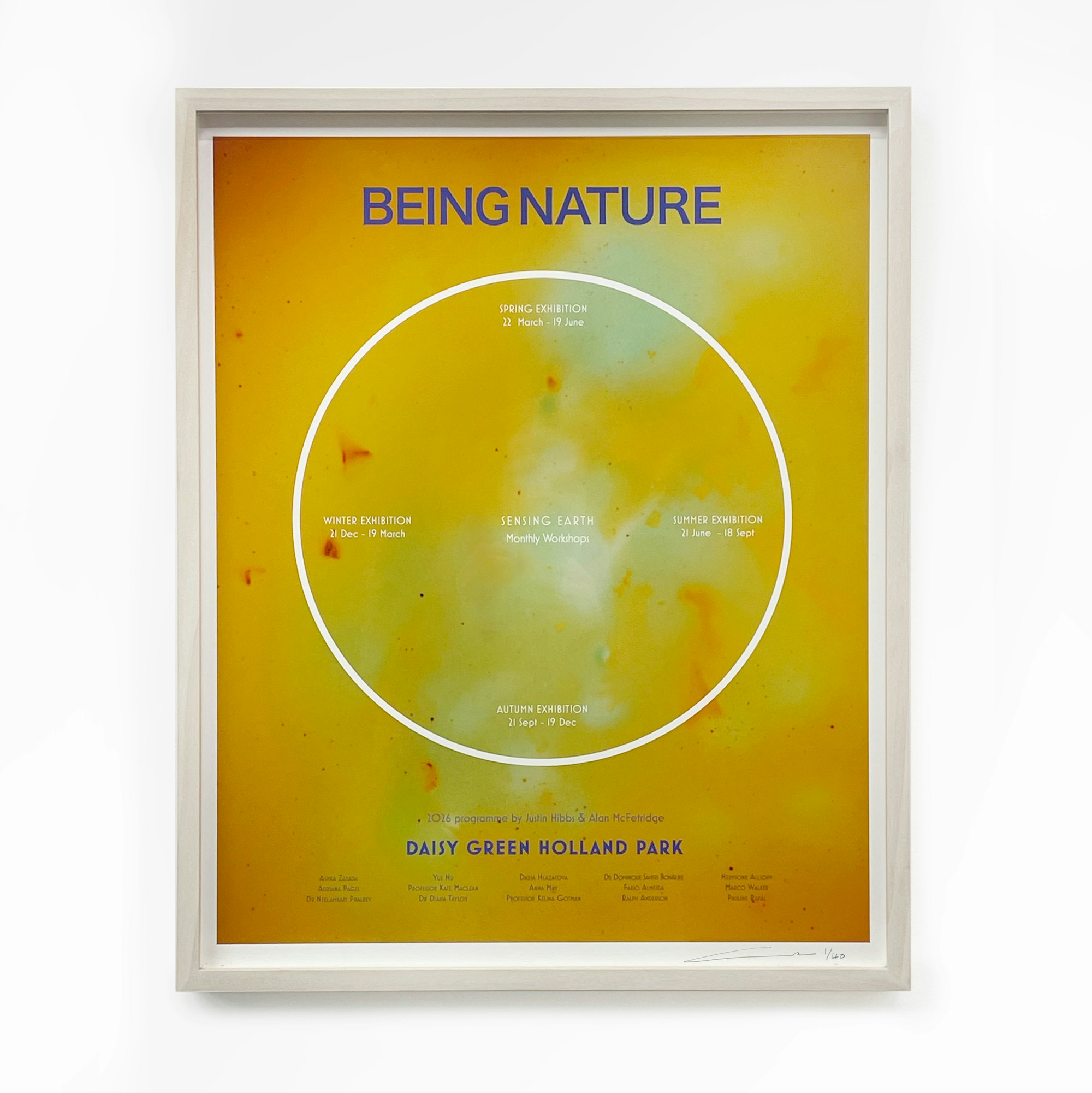 Being Nature Poster: Edition of 40. Size, A2 on 310g  Archival paper.
