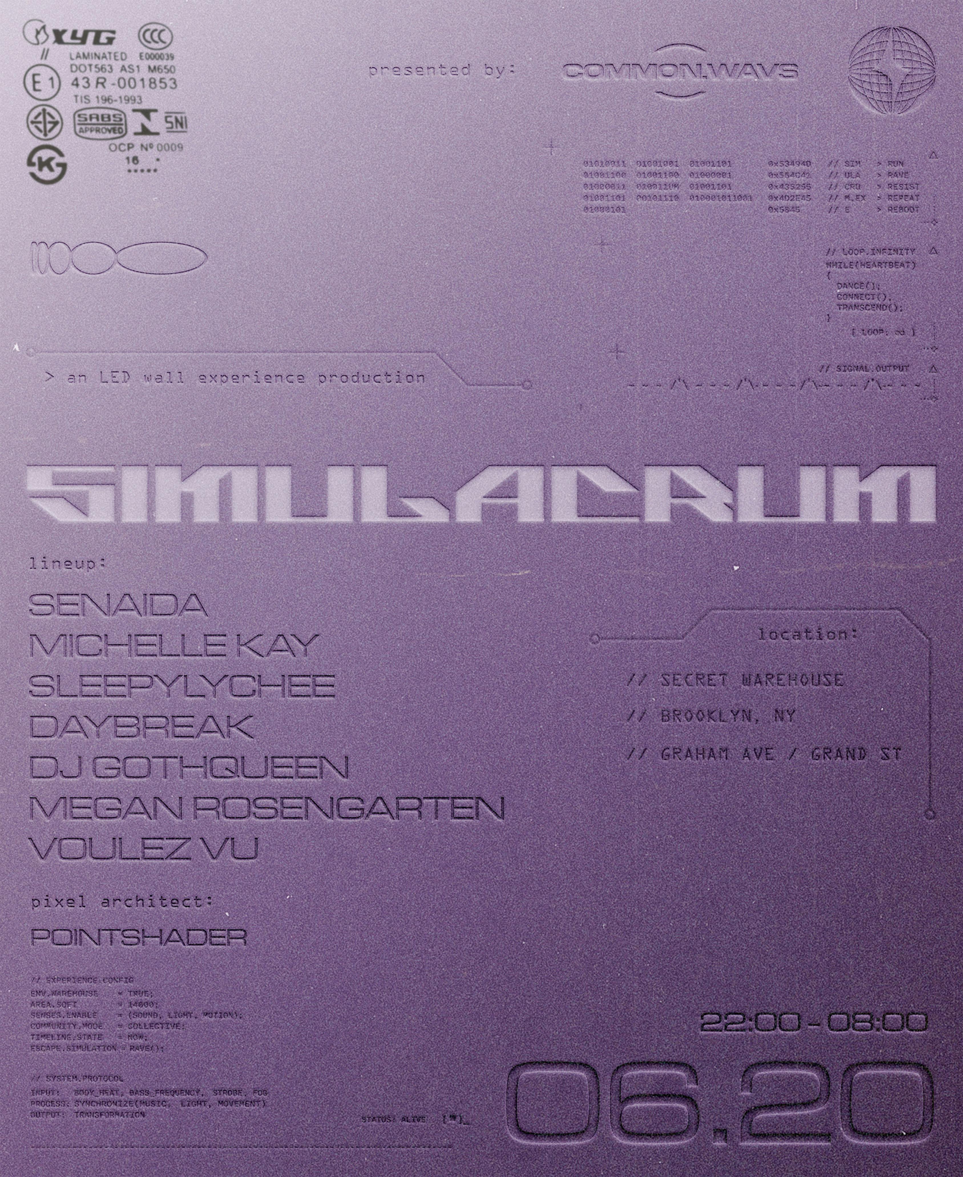 WATF! x CM PRESENTS: SIMULACRUM (LIVE)