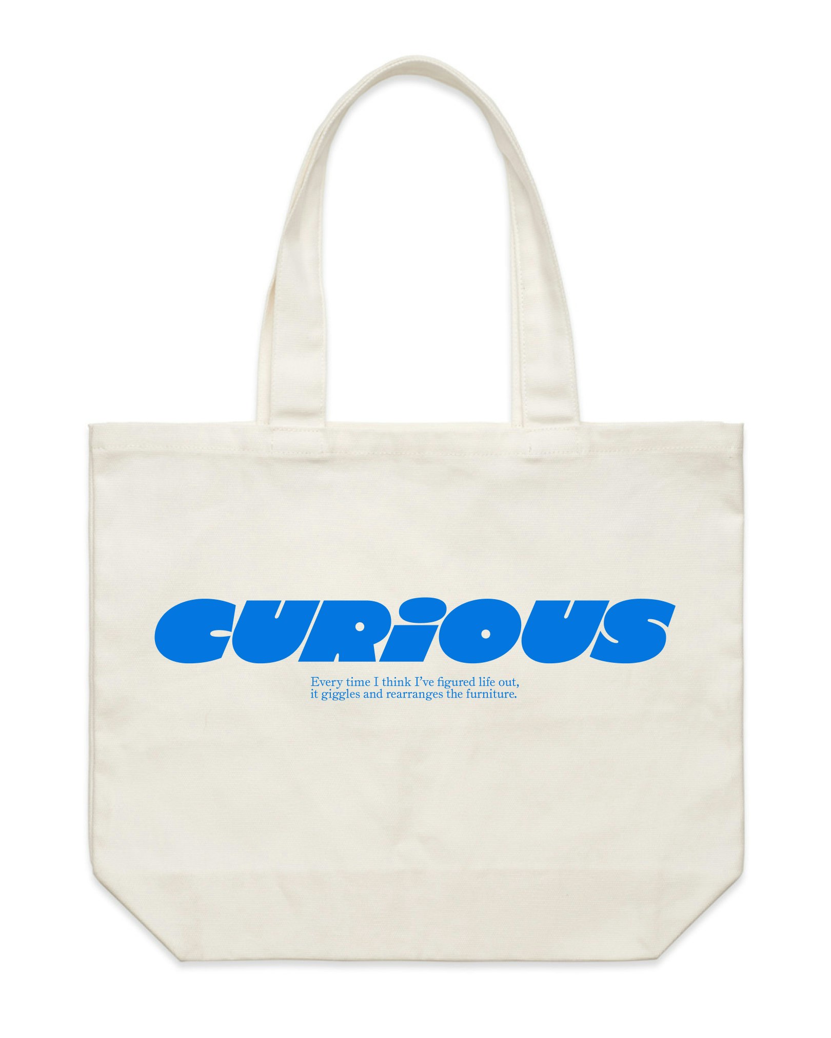 ABC tote bag (Natural & Blue) Back