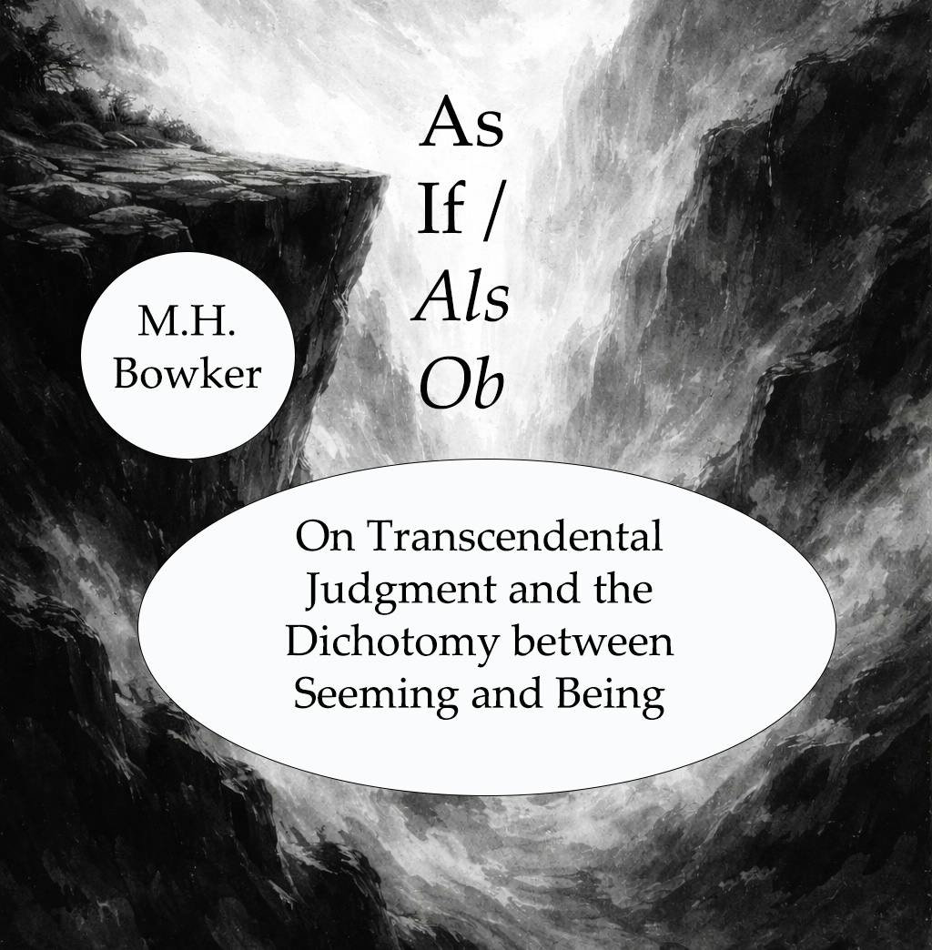 As If / Als Ob: On Transcendental Judgment and the Dichotomy between Seeming and Being