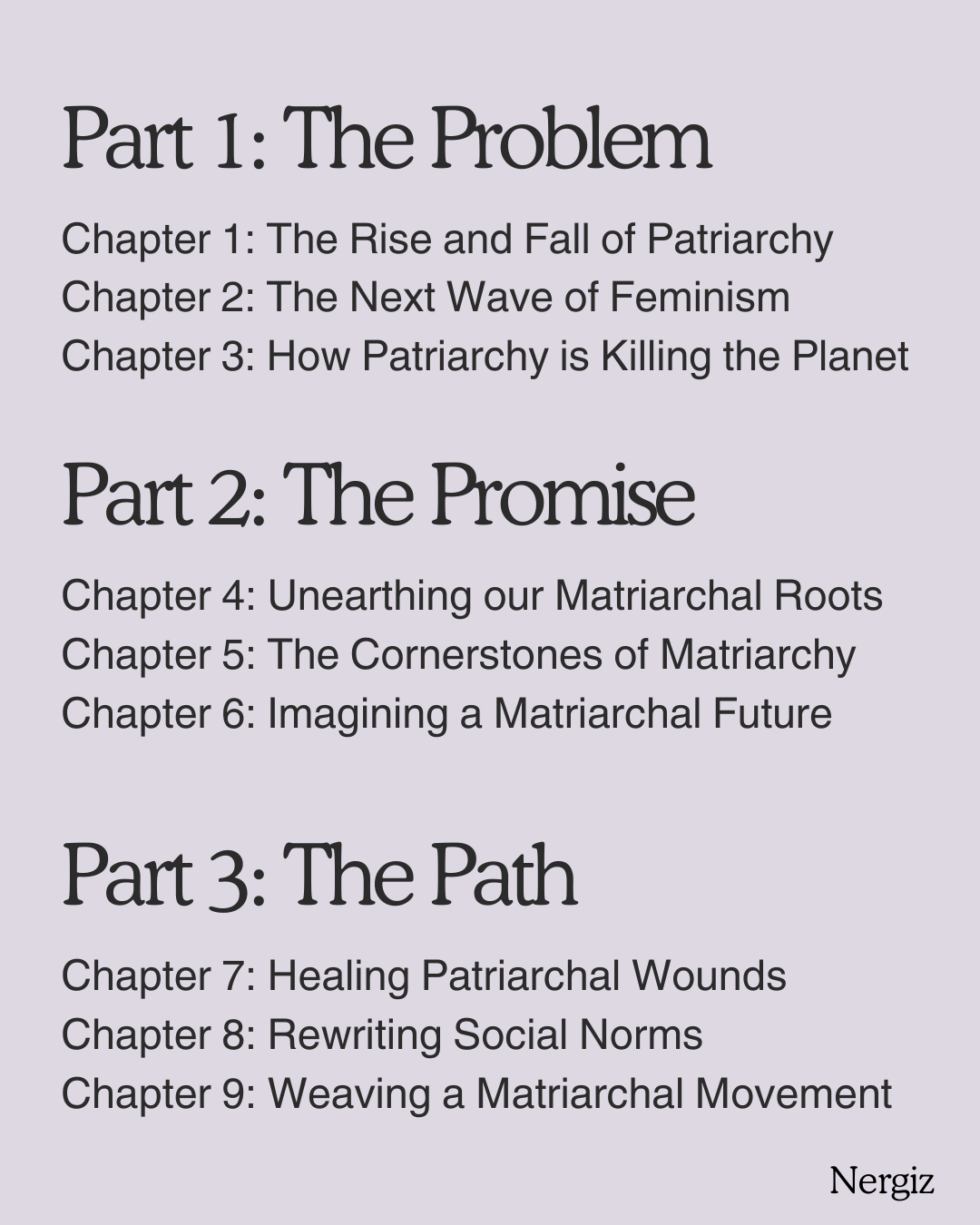 Chapter summary of Matriarchy