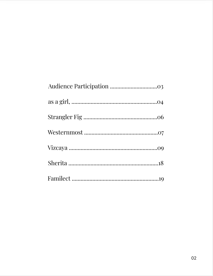 Table of contents