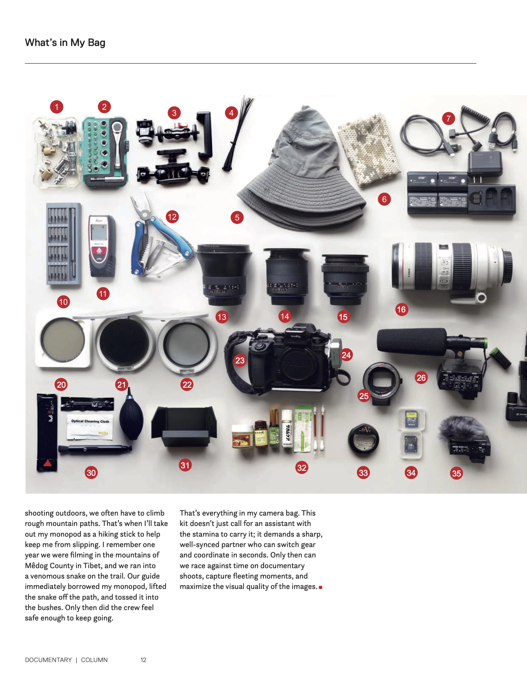 Excerpt from XUE Ming‘s guest-column on what he carries in his bag