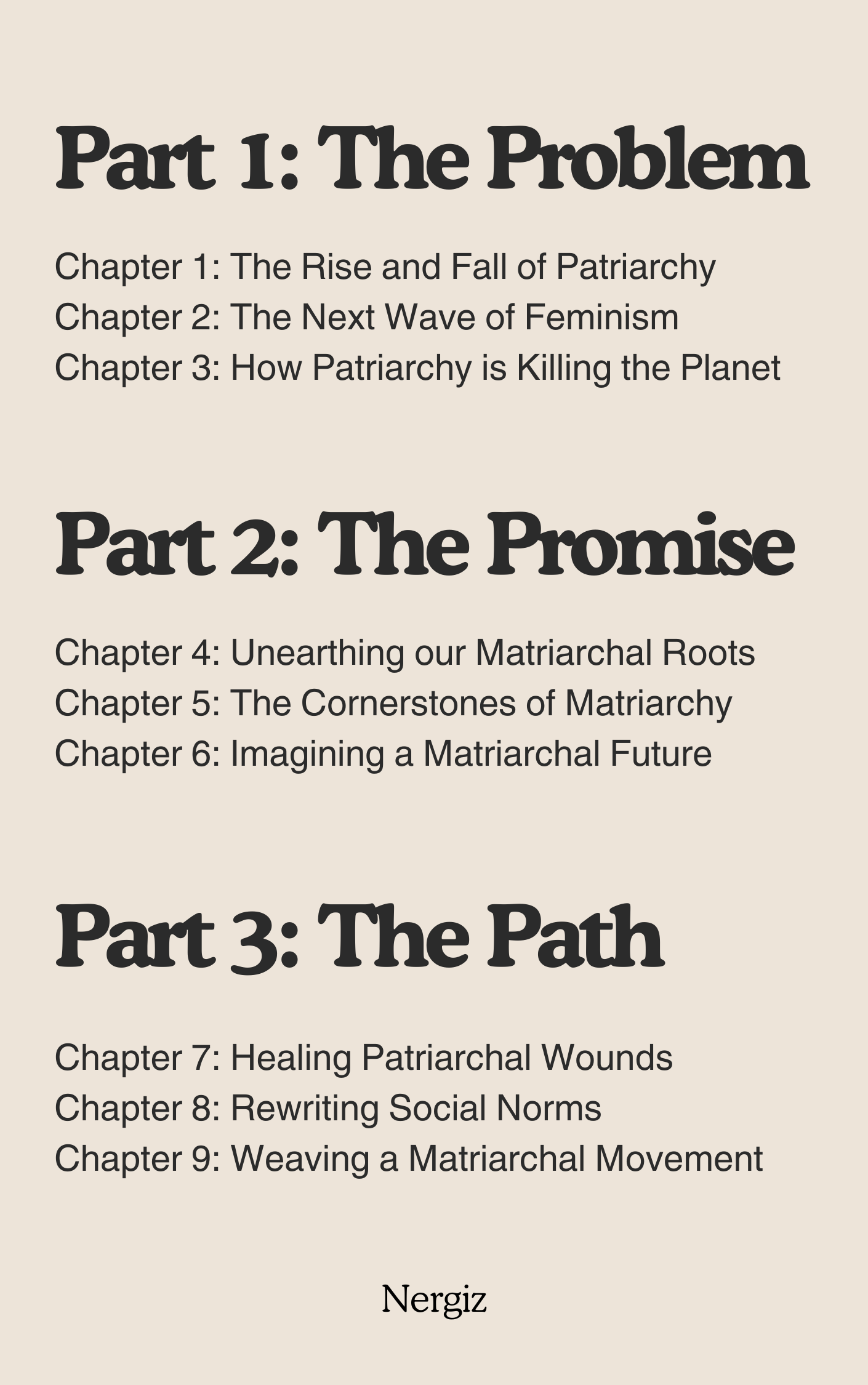 Chapter summary of Matriarchy