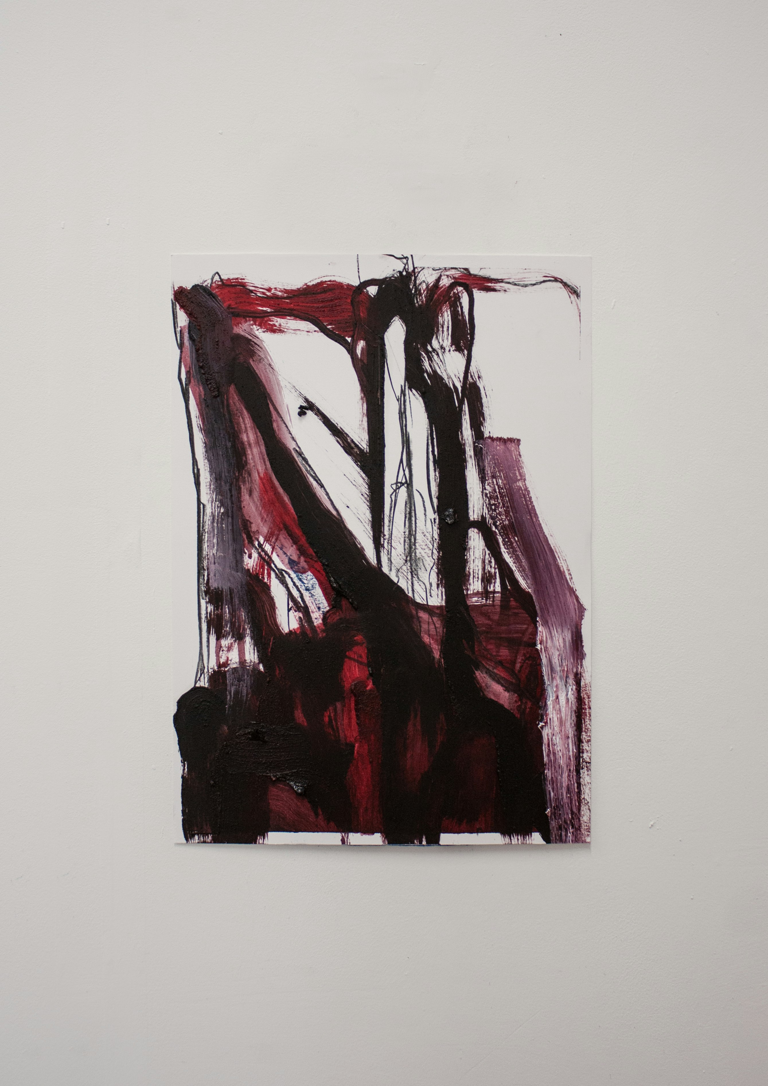 Image 2. Oil, salt and charcoal on 270gsm card.