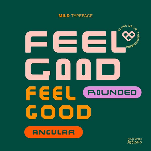 MILD typeface / Rounded & Angular