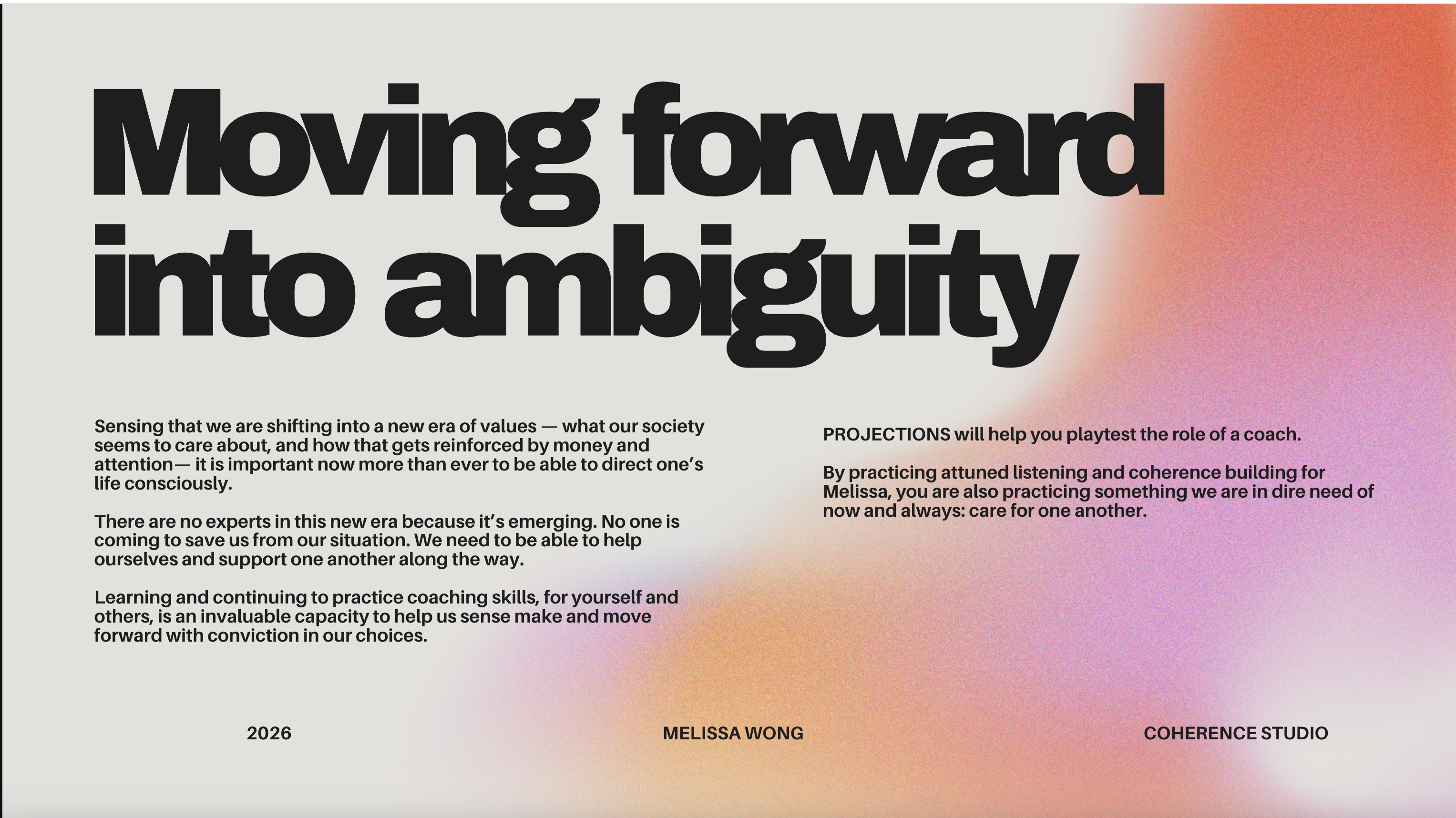 Projections - Melissa Wong