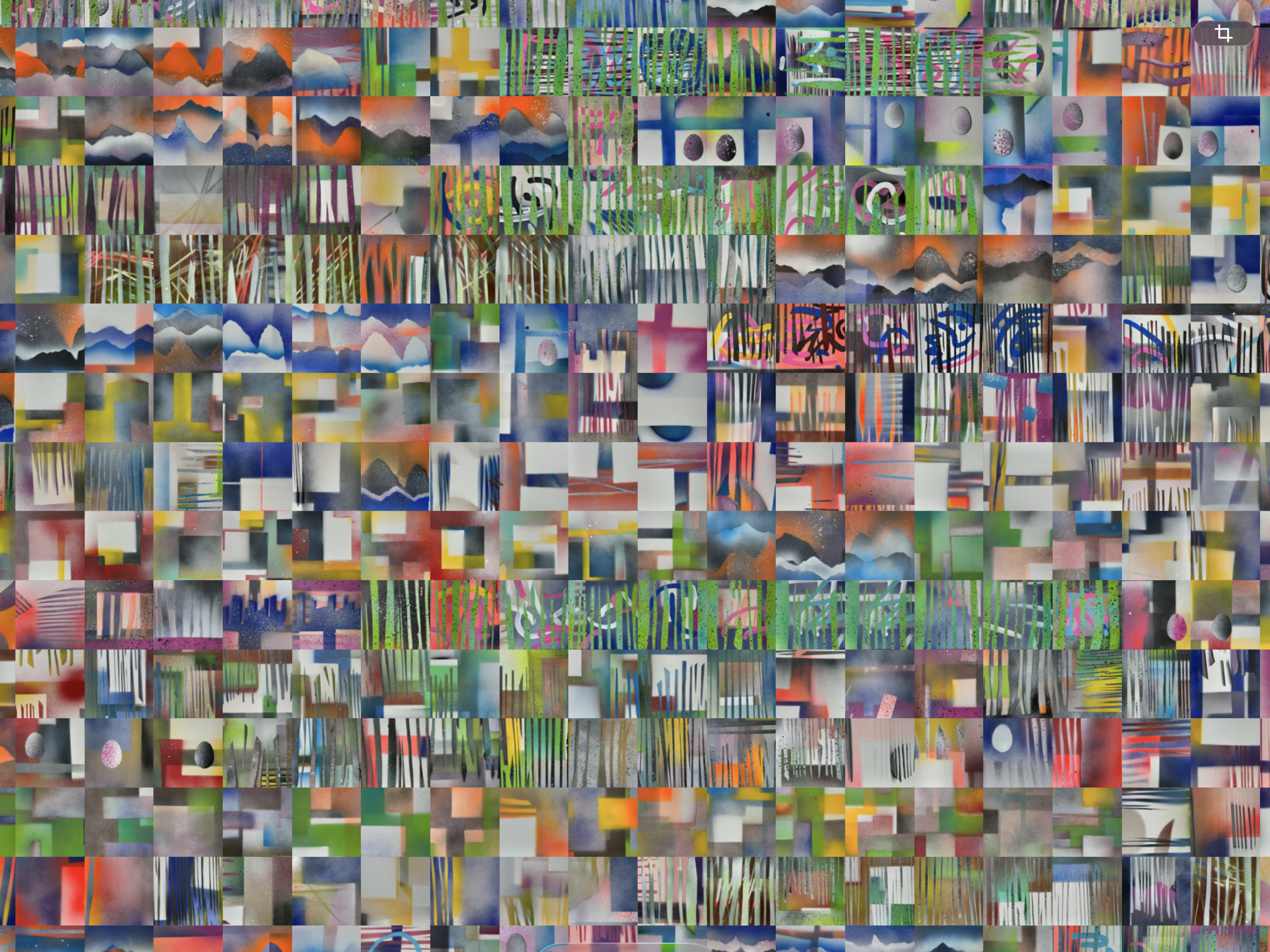 444 unique individual paintings