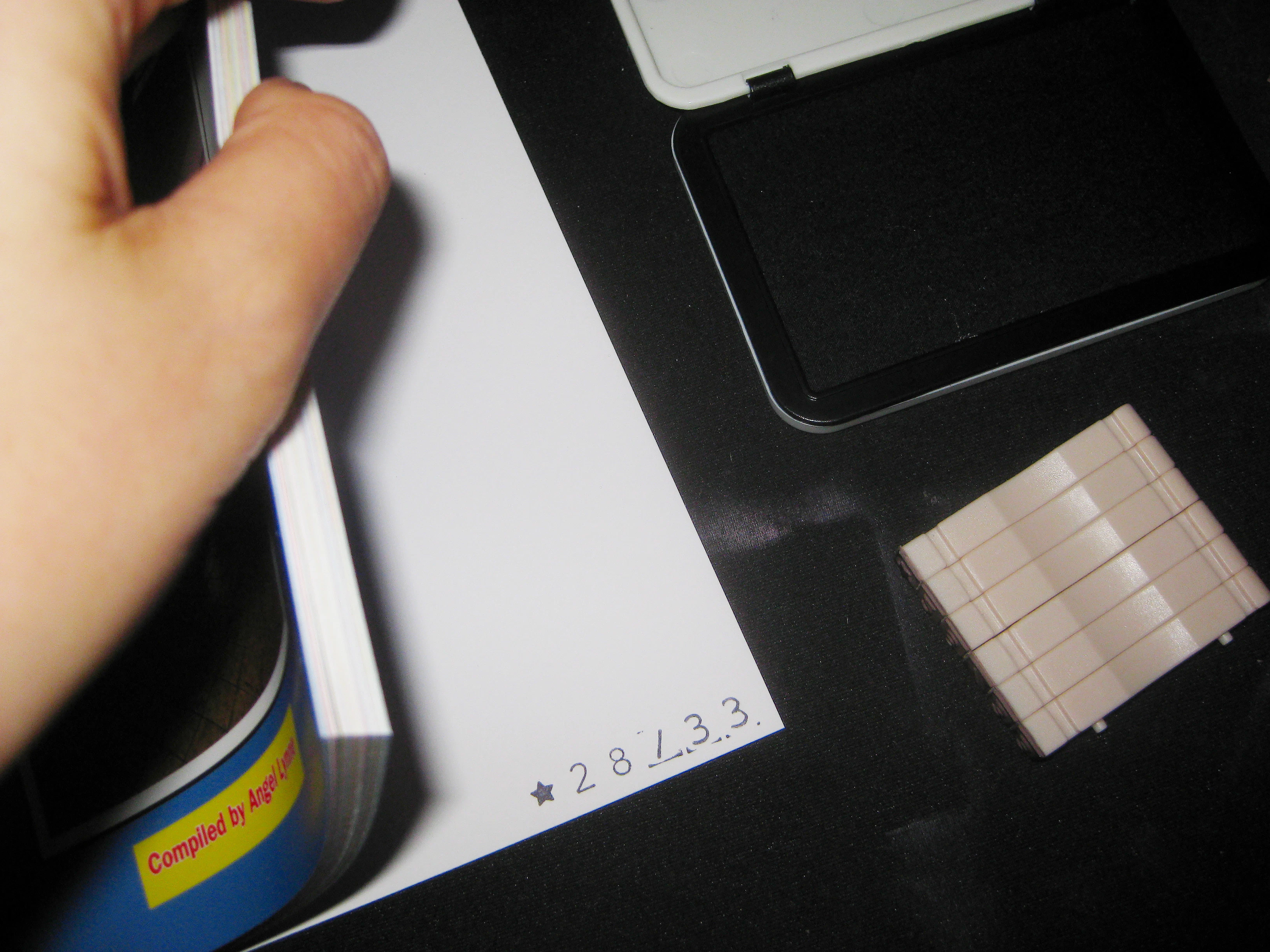 Hand stamped limited edition numbers