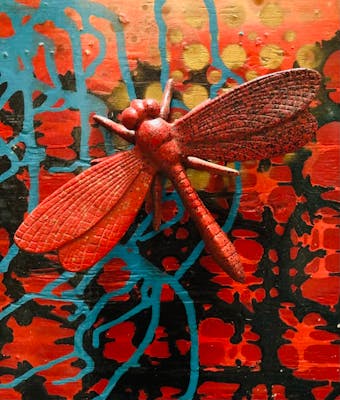 Red Dragonfly Print Series