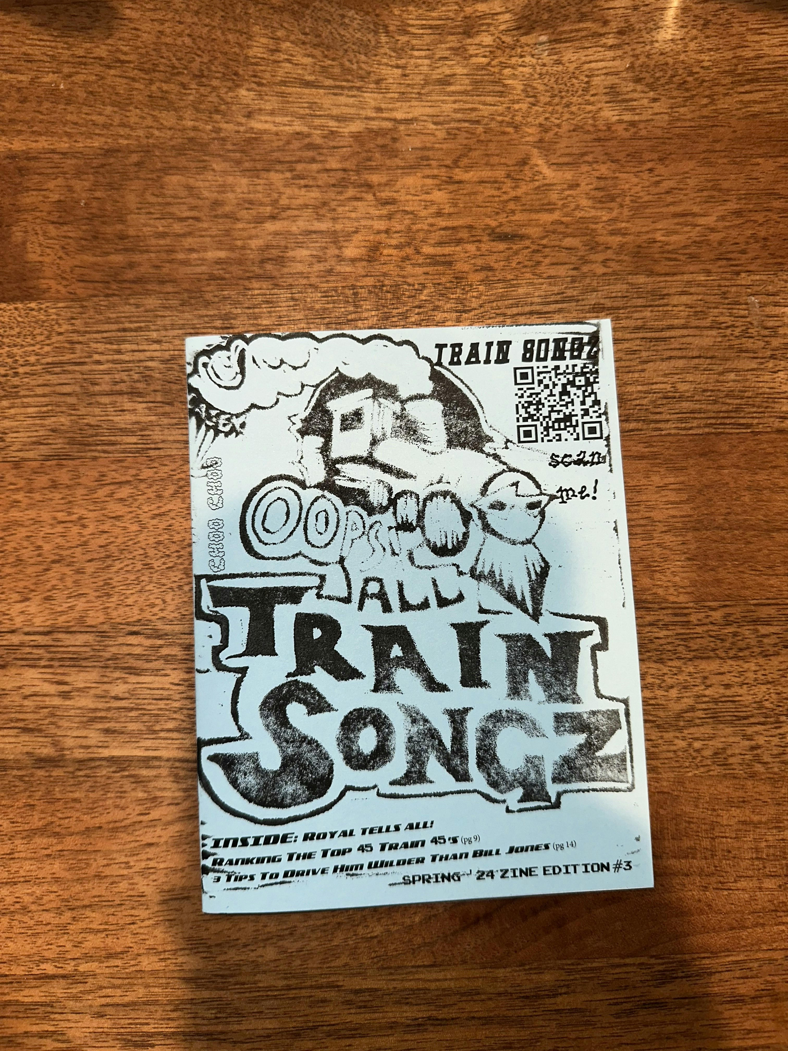 The cover of the third issue of the Train Song zine