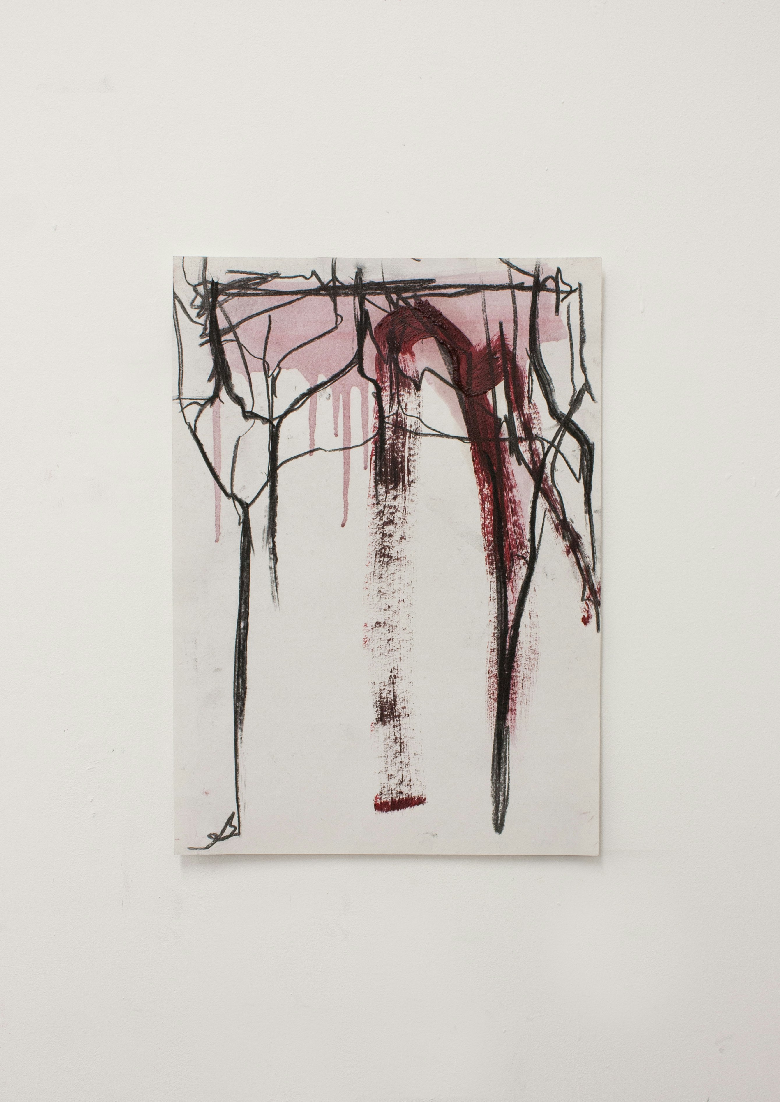 Image 6. Oil, salt and charcoal on 130gsm unbleached paper.