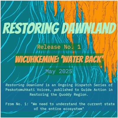 Restoring Dawnland #1: Wicuhkemine (Water Back)