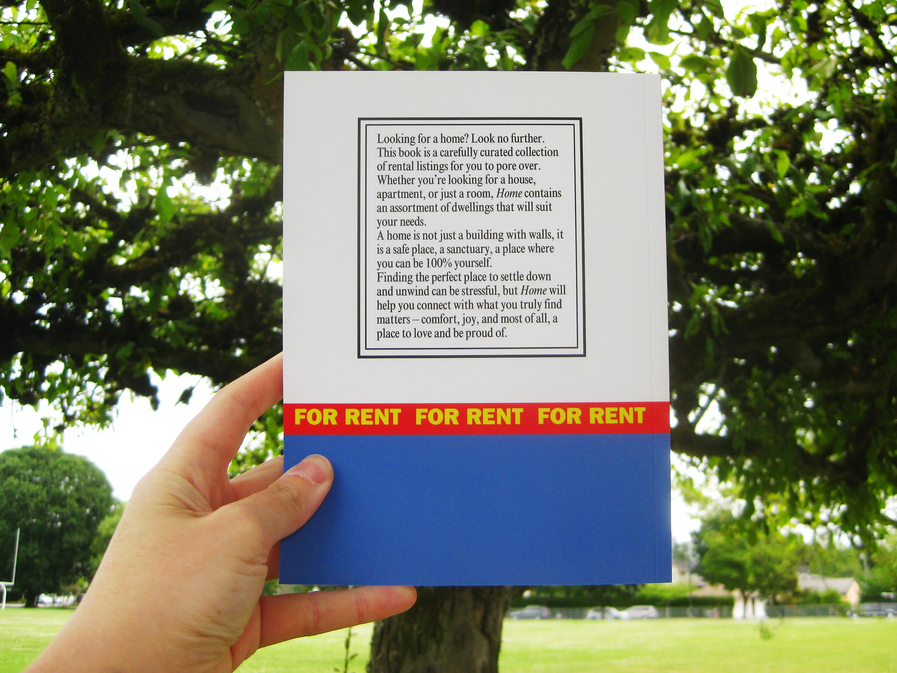 Home book back cover