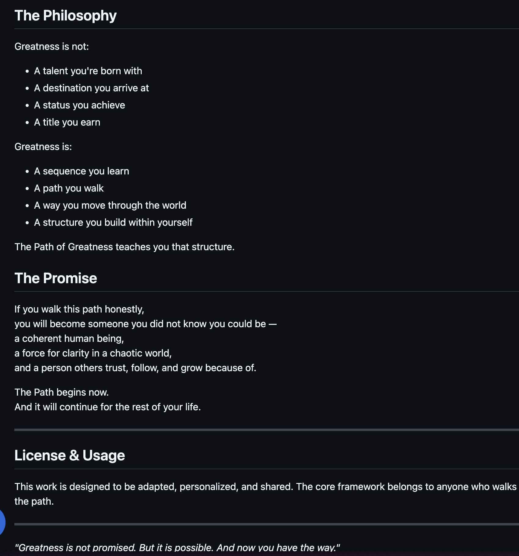 This is the path that always delivers results.