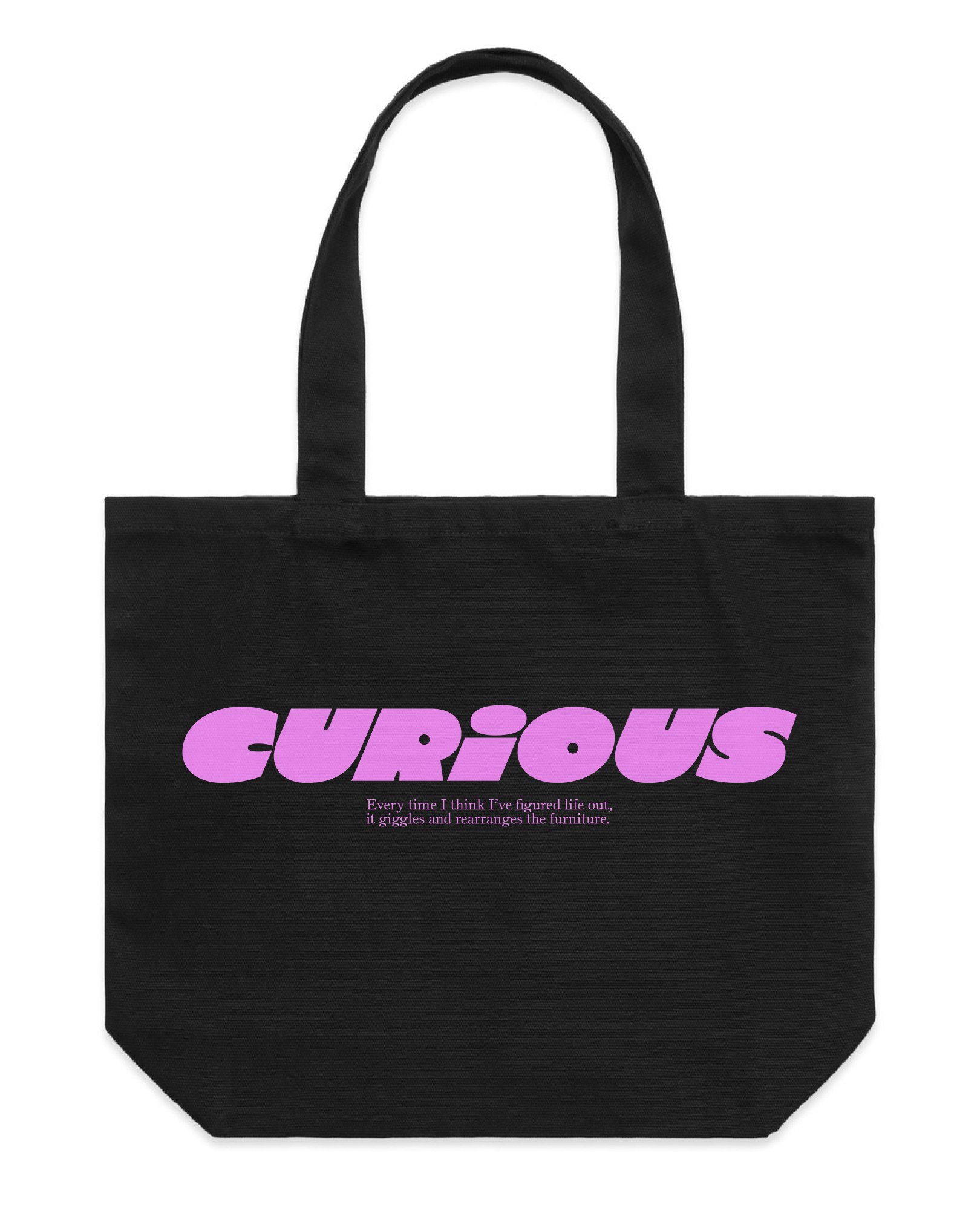 ABC tote bag (Black & Lavender) Back